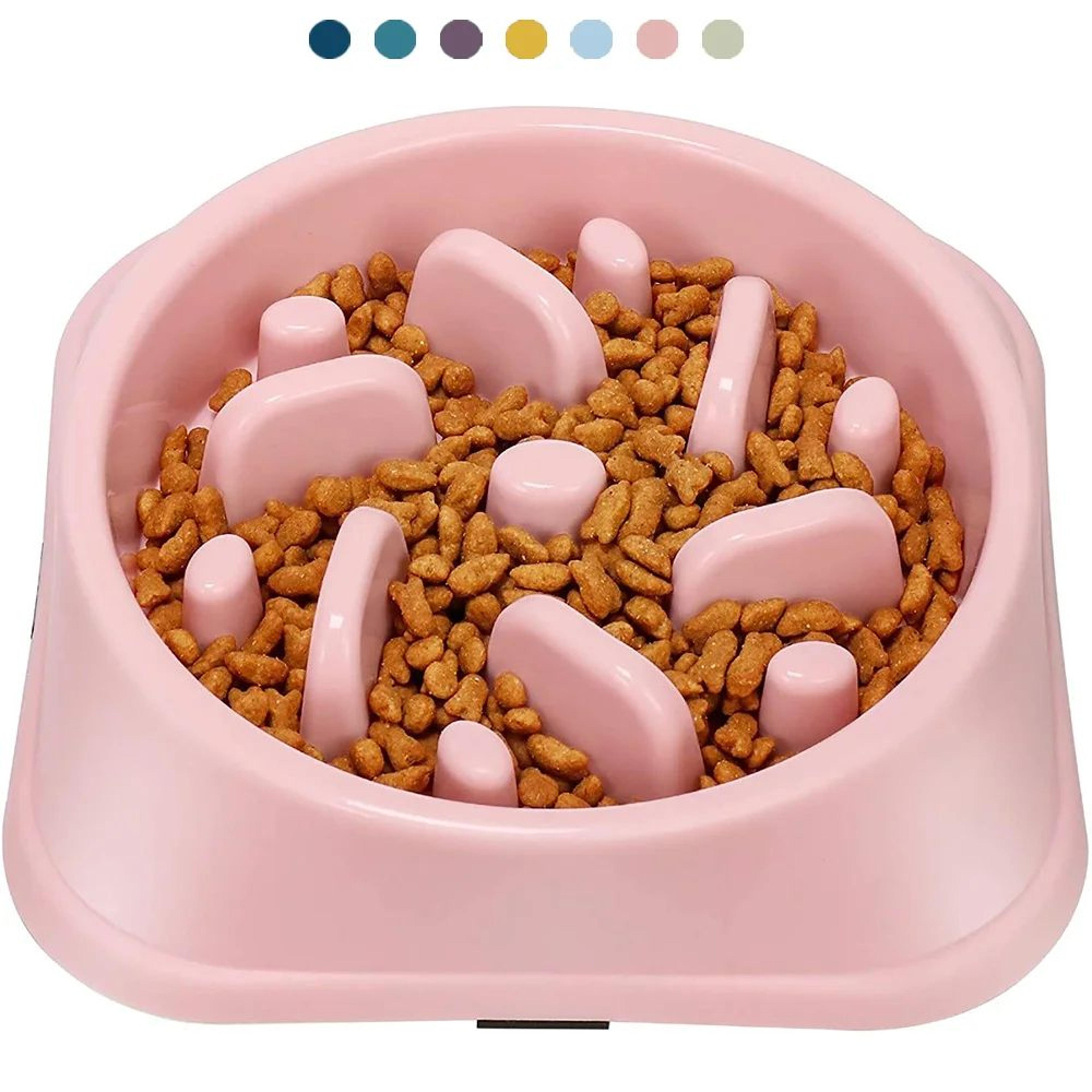 non-slip slow feeder dog bowl – interactive puzzle feeding dish for small & medium dogs and puppies