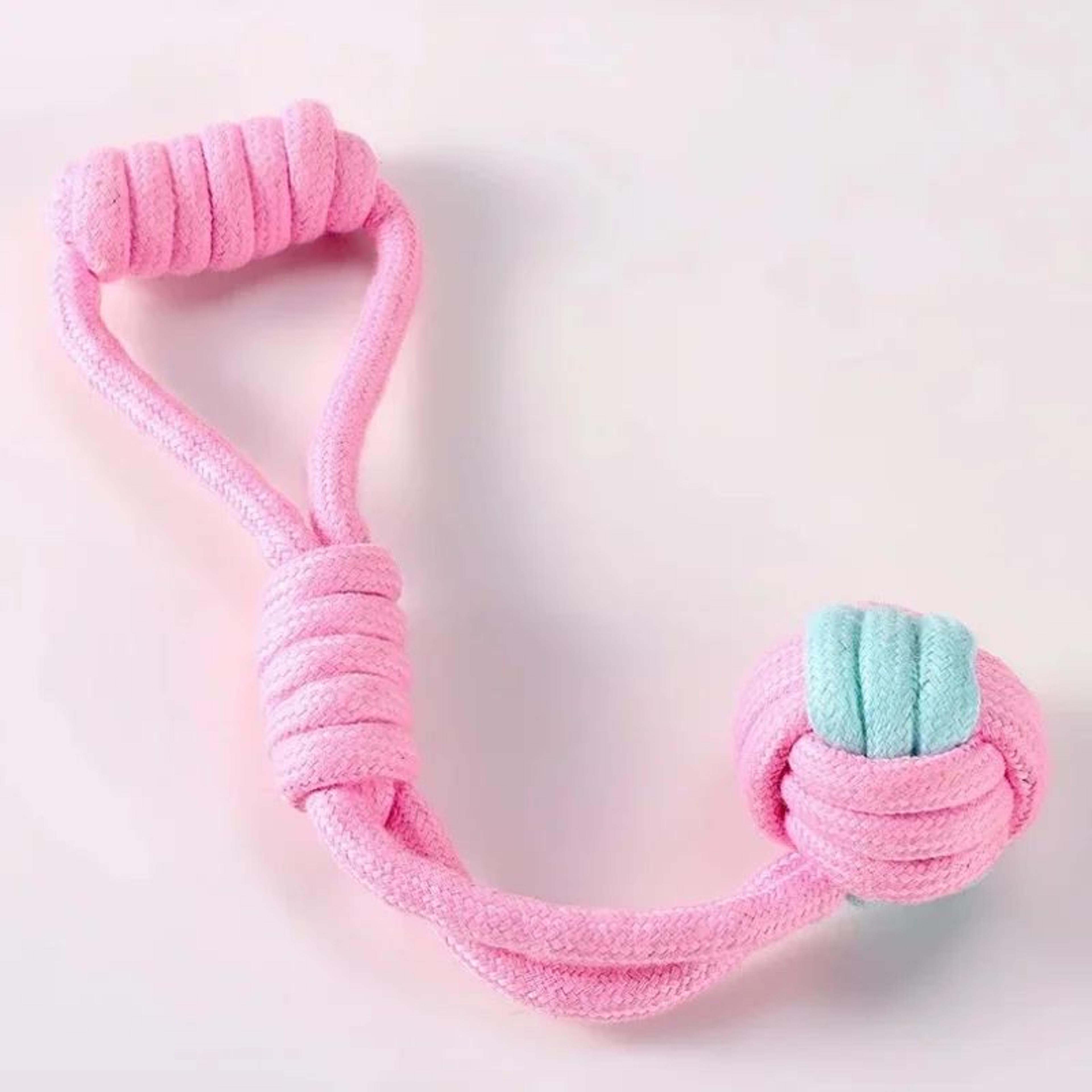 cotton rope ball dog toy – durable teeth cleaning chew toy for small & large dogs interactive play