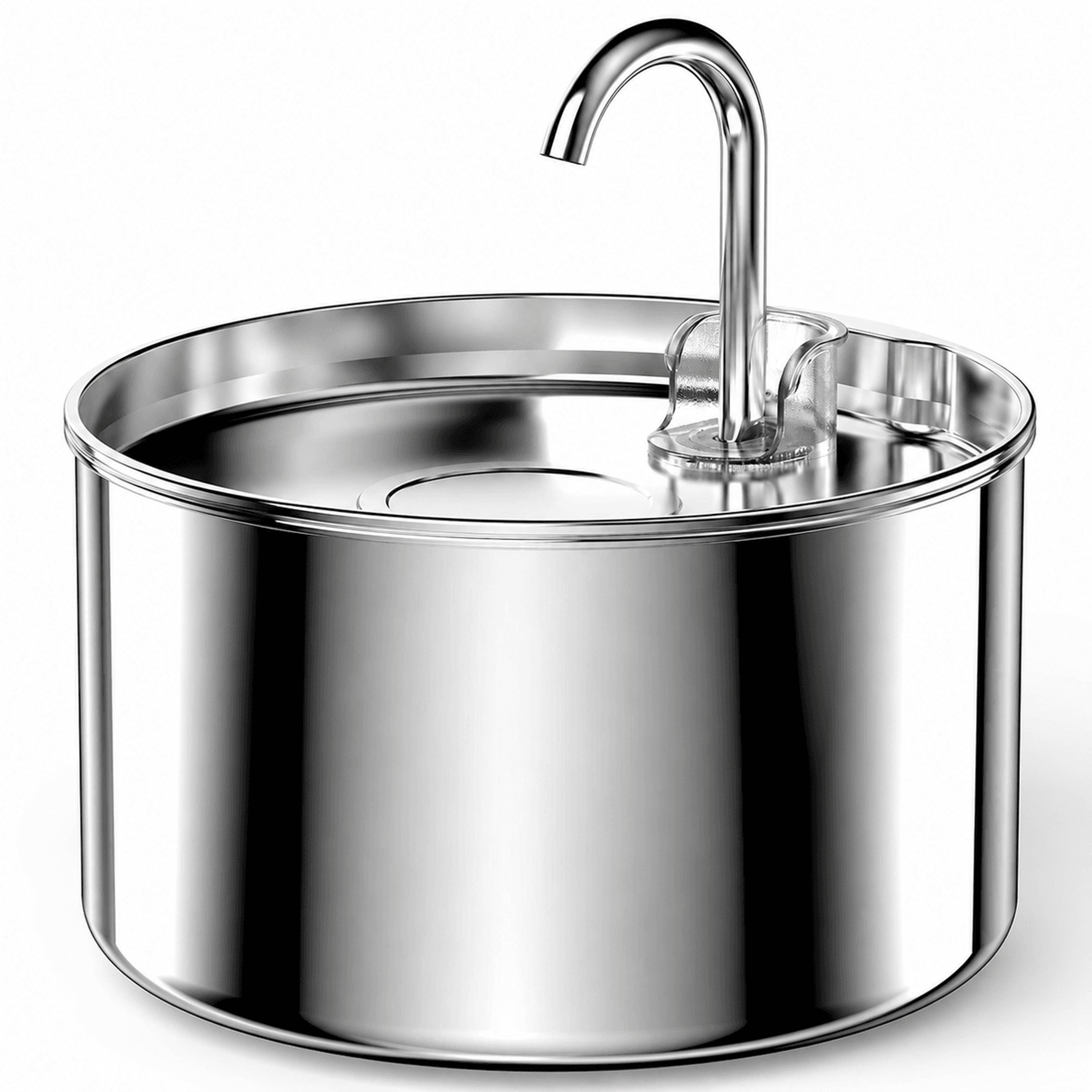 74oz stainless steel automatic pet water fountain - smart cat & dog drinking water dispenser with motion sensor
