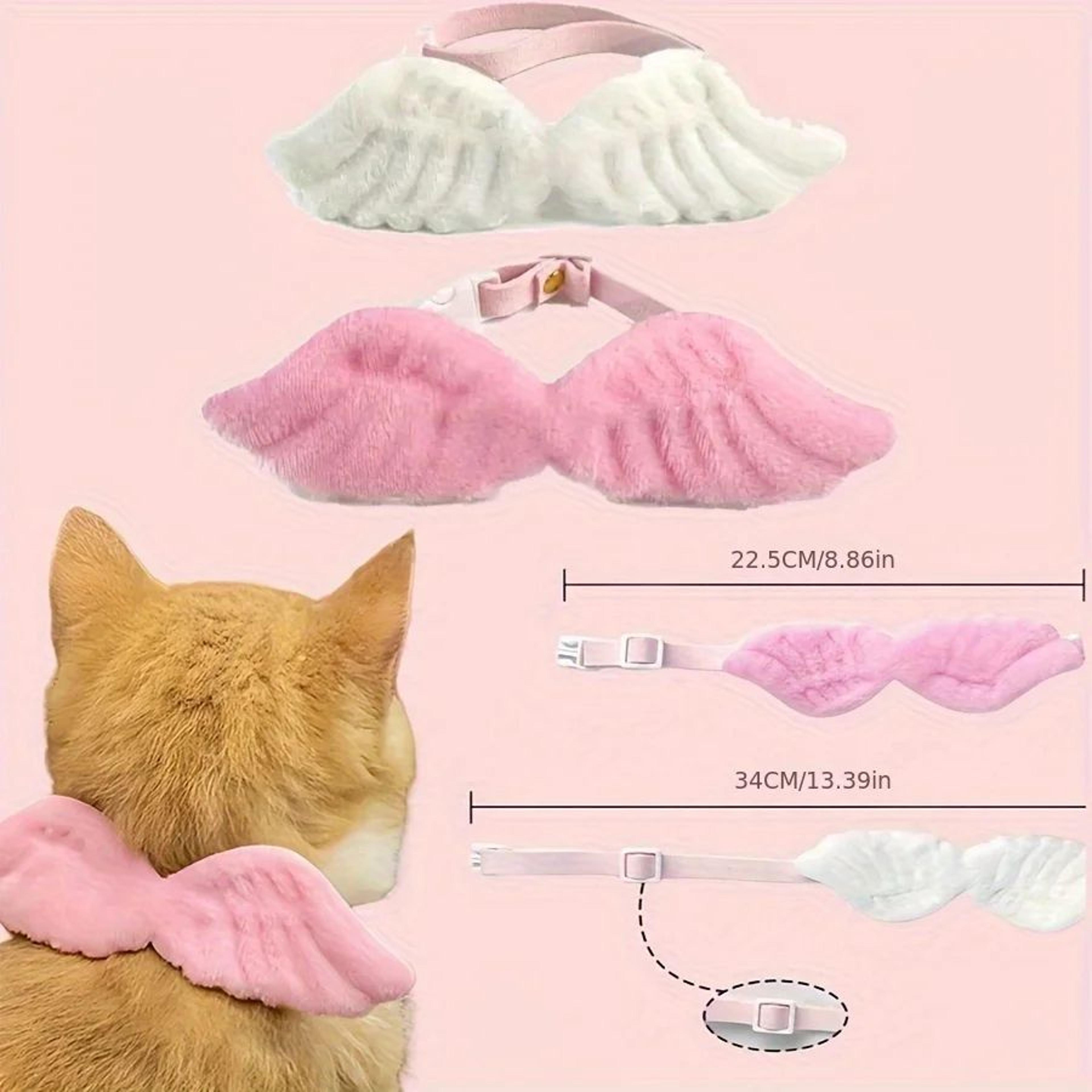 holiday pet costume collar set – angel wings & bow tie dress-up accessory for dogs & cats