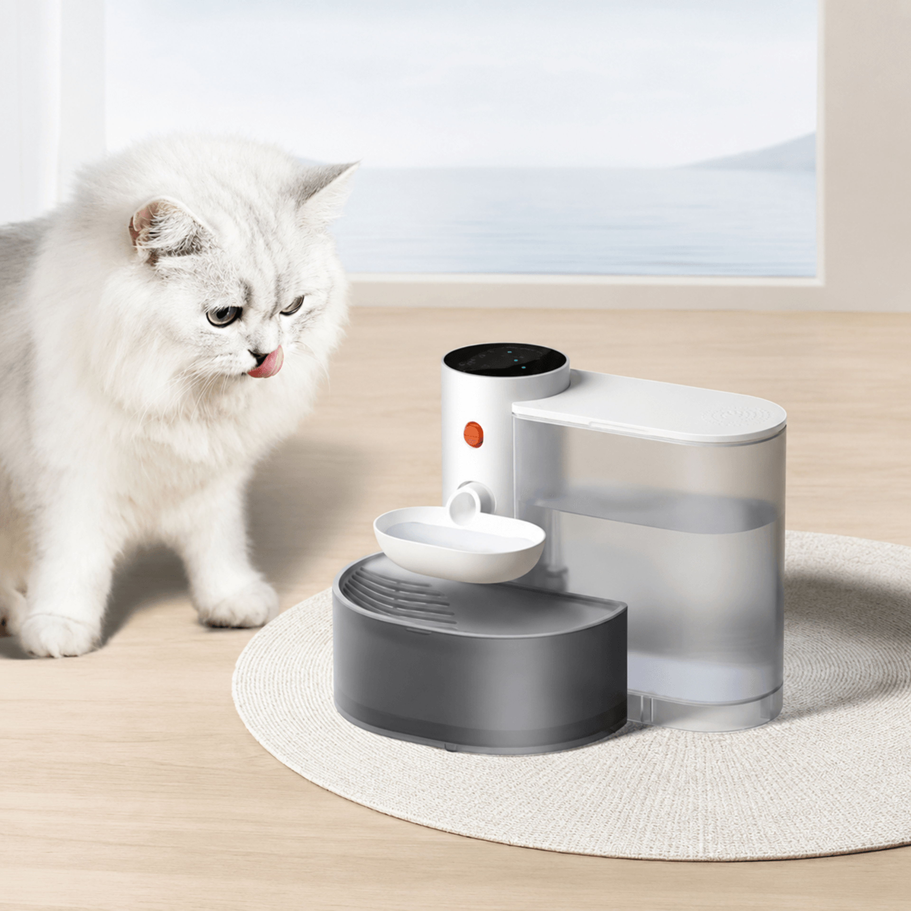 smart rechargeable 3l automatic pet water fountain – tip-activated water dispenser for cats & dogs