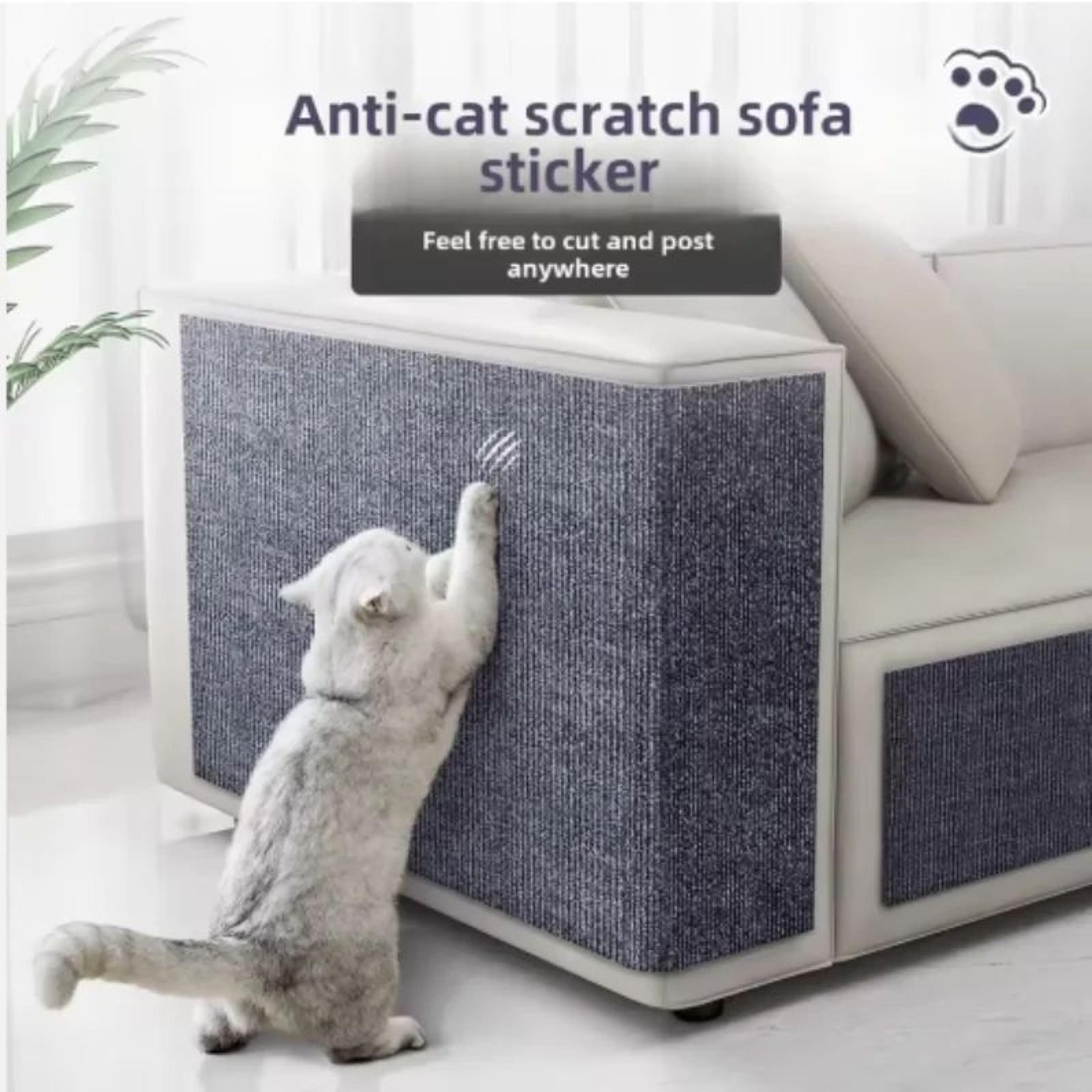 diy self-adhesive cat scratching carpet protector – trimmable furniture & sofa protection mat