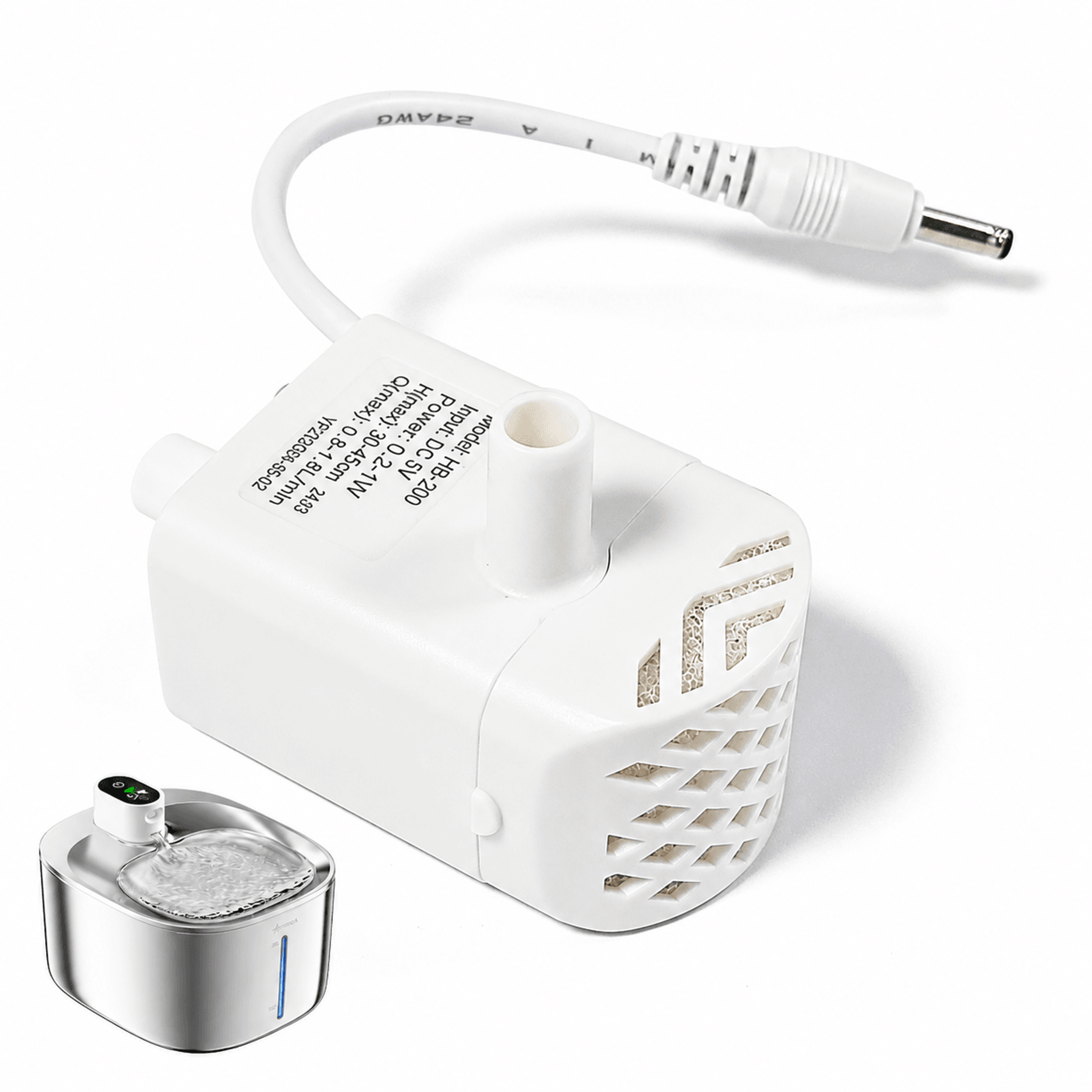 apetdola fs10pro anti-dry burn pet water fountain pump replacement – 5v quiet cat & dog water fountain motor