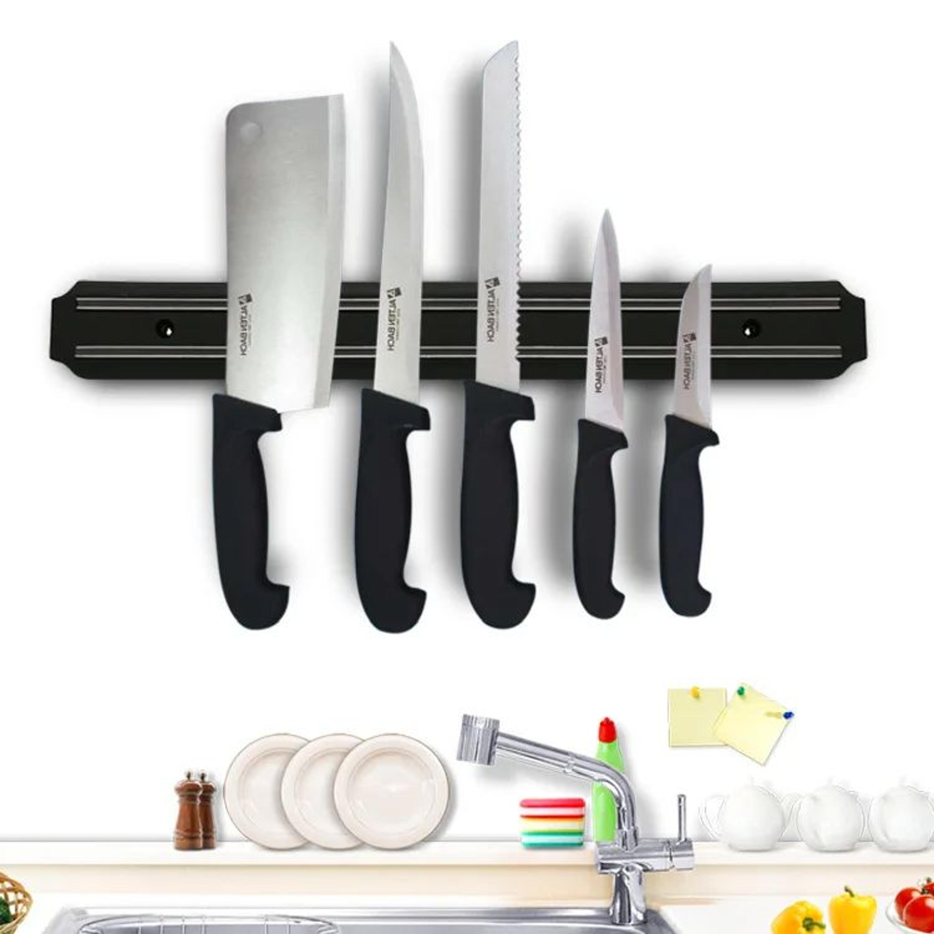 magnetic stainless steel knife holder strip – wall-mounted kitchen knife rack & tool organizer