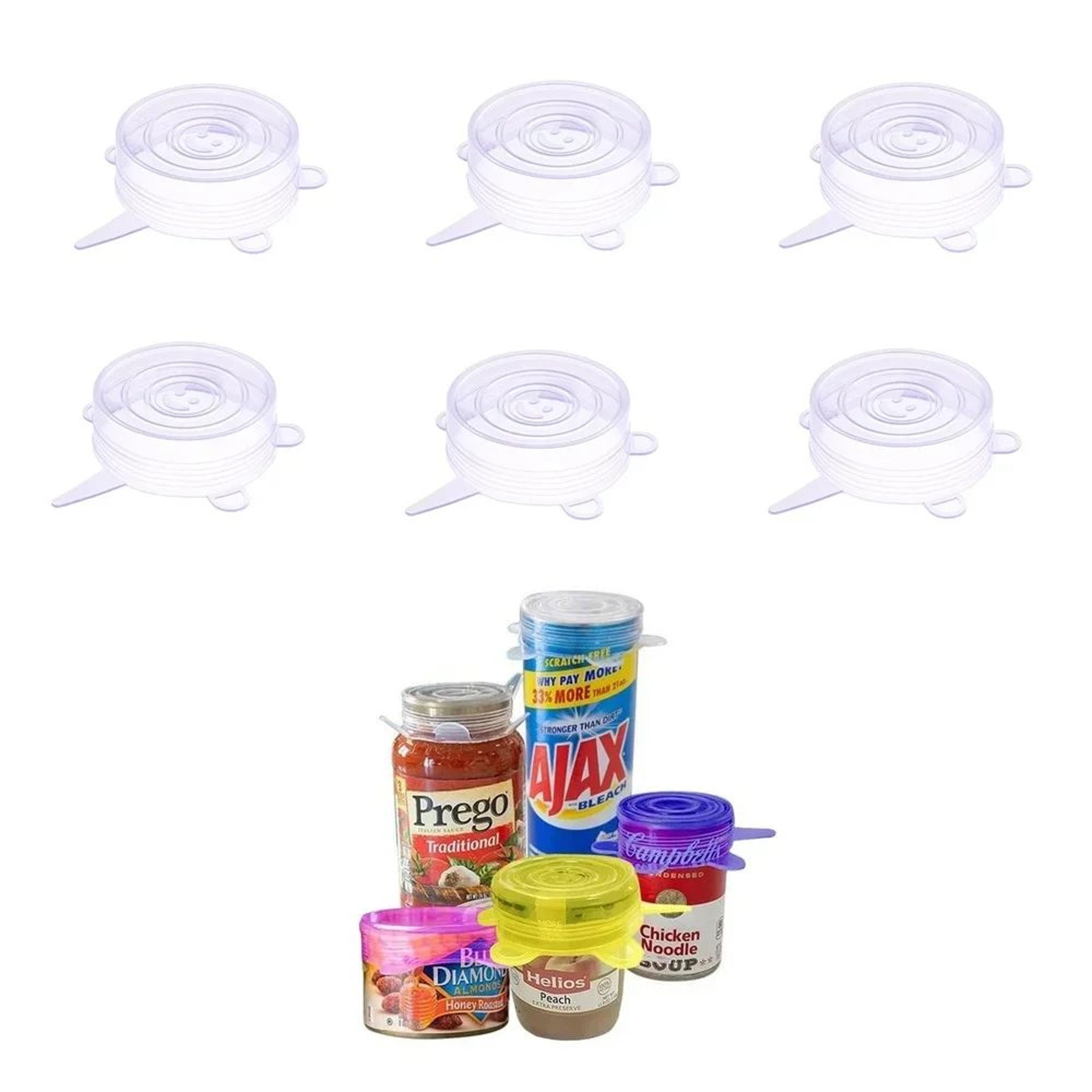reusable silicone stretch lids – food-grade airtight covers for jars, cups, bowls & yogurt containers