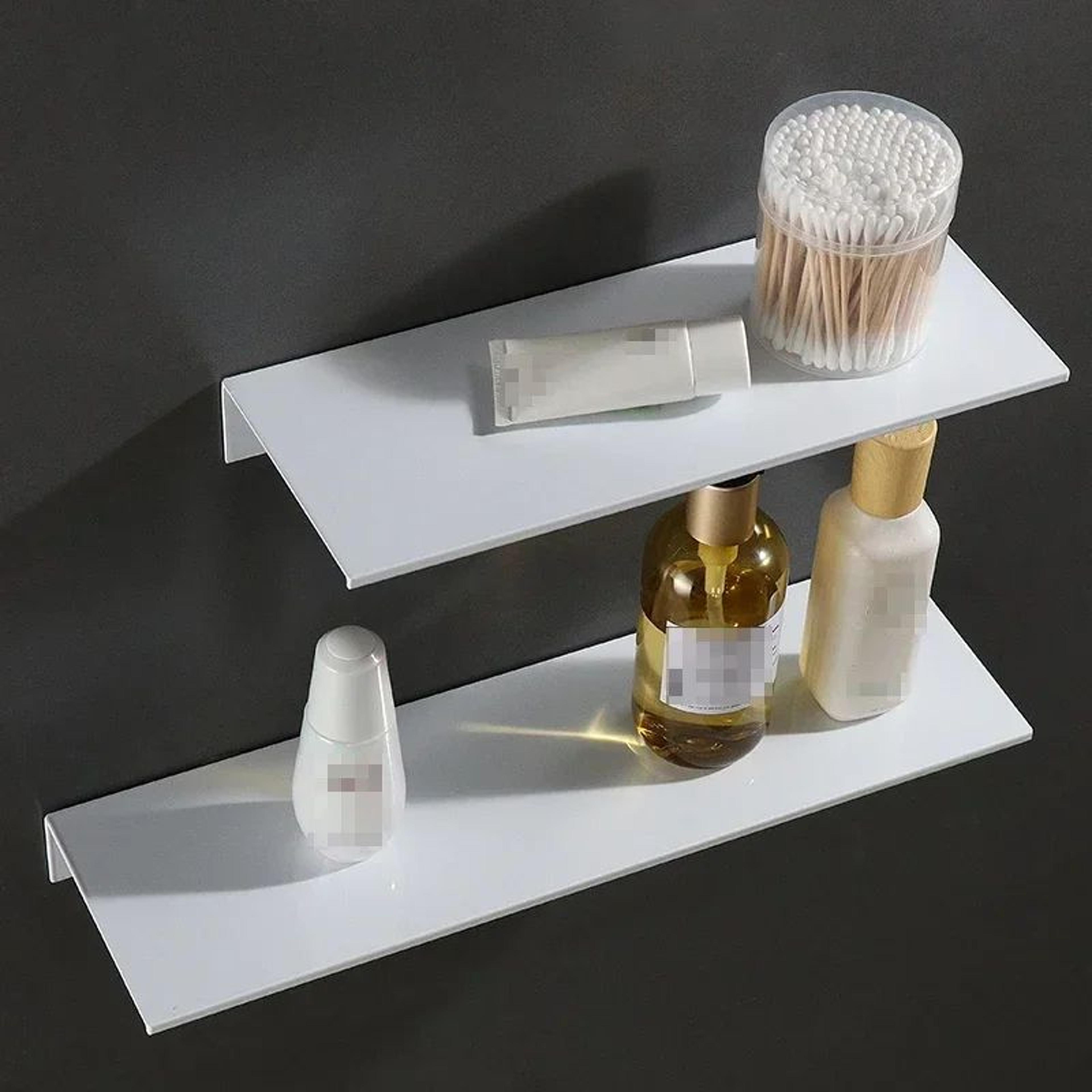 no-drill wall storage rack – self-adhesive shower shelf kitchen & bathroom space-saving organizer
