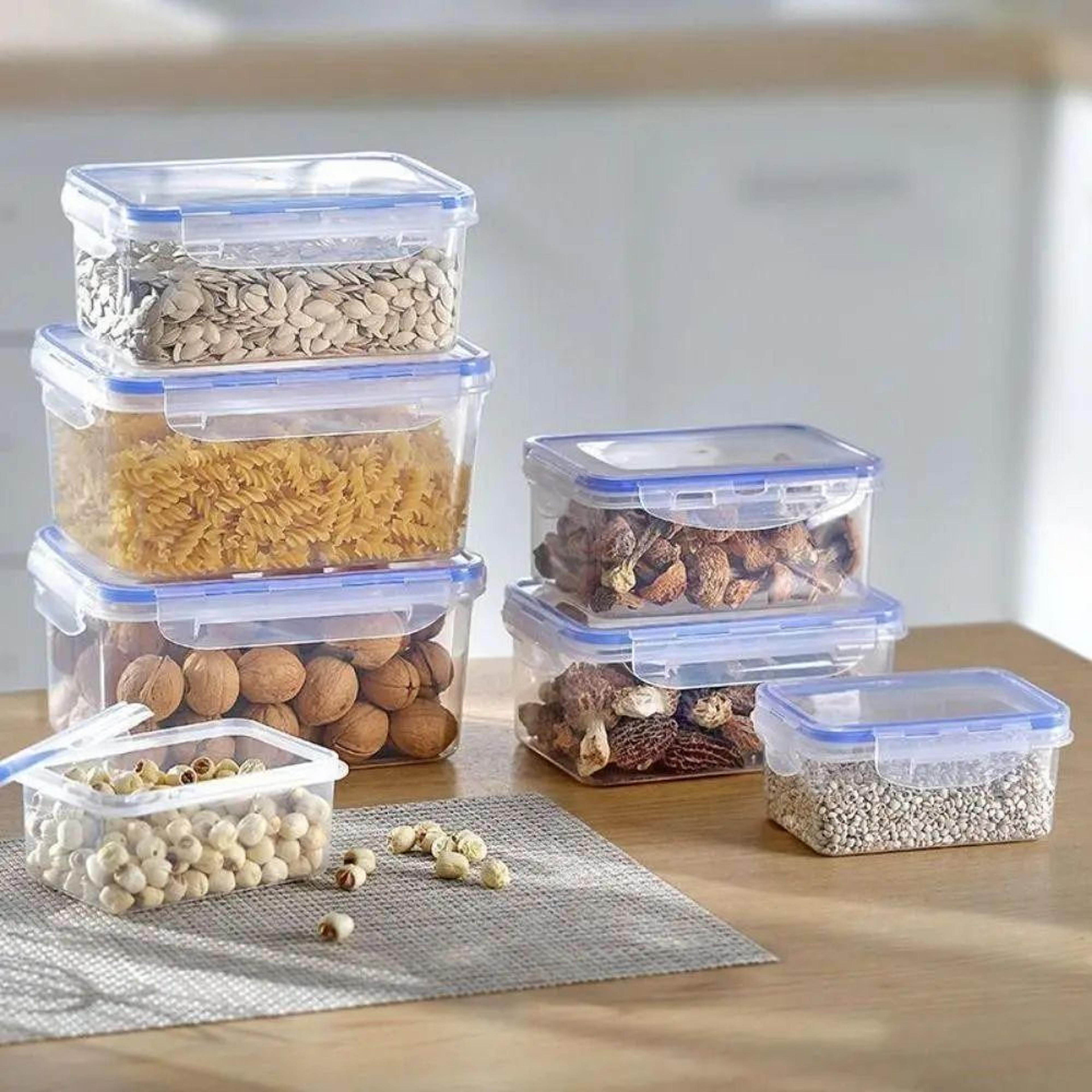 portable plastic refrigerator storage box with lid – fresh food organizer container for fridge & kitchen storage