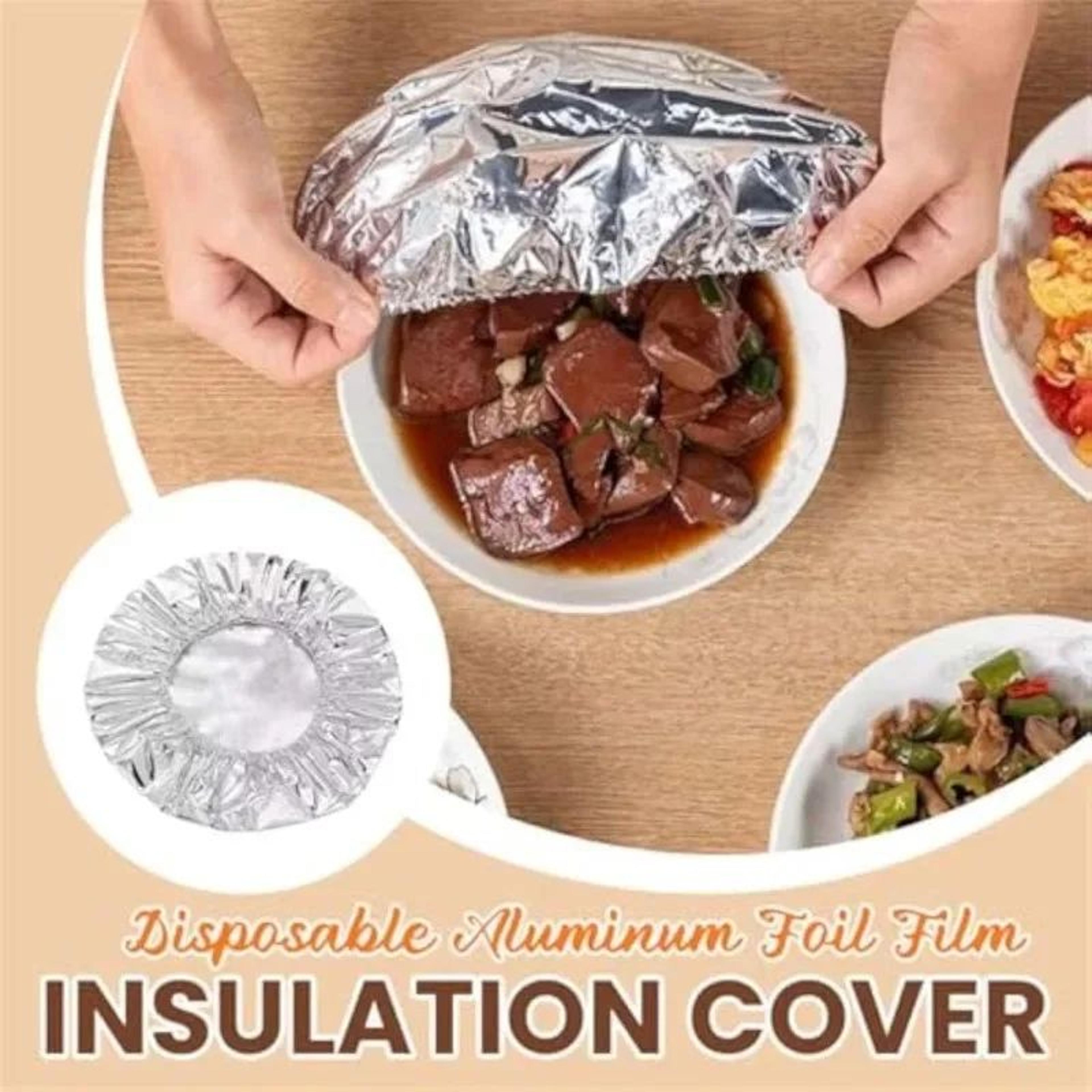 reusable aluminum foil food covers – insulated bowl & dish covers for kitchen food storage