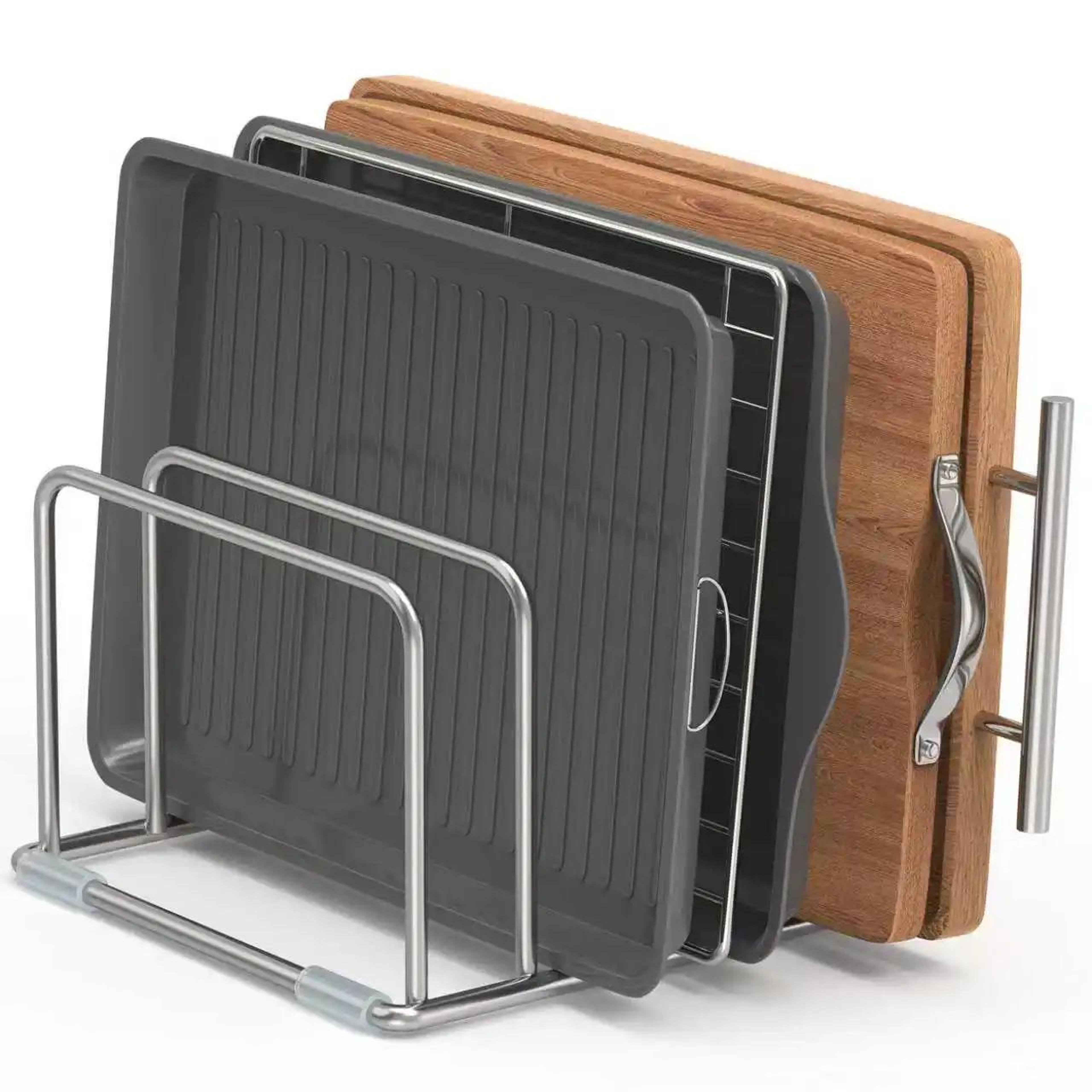 stainless steel cutting board holder – chopping board storage rack kitchen organizer stand 5.9 in