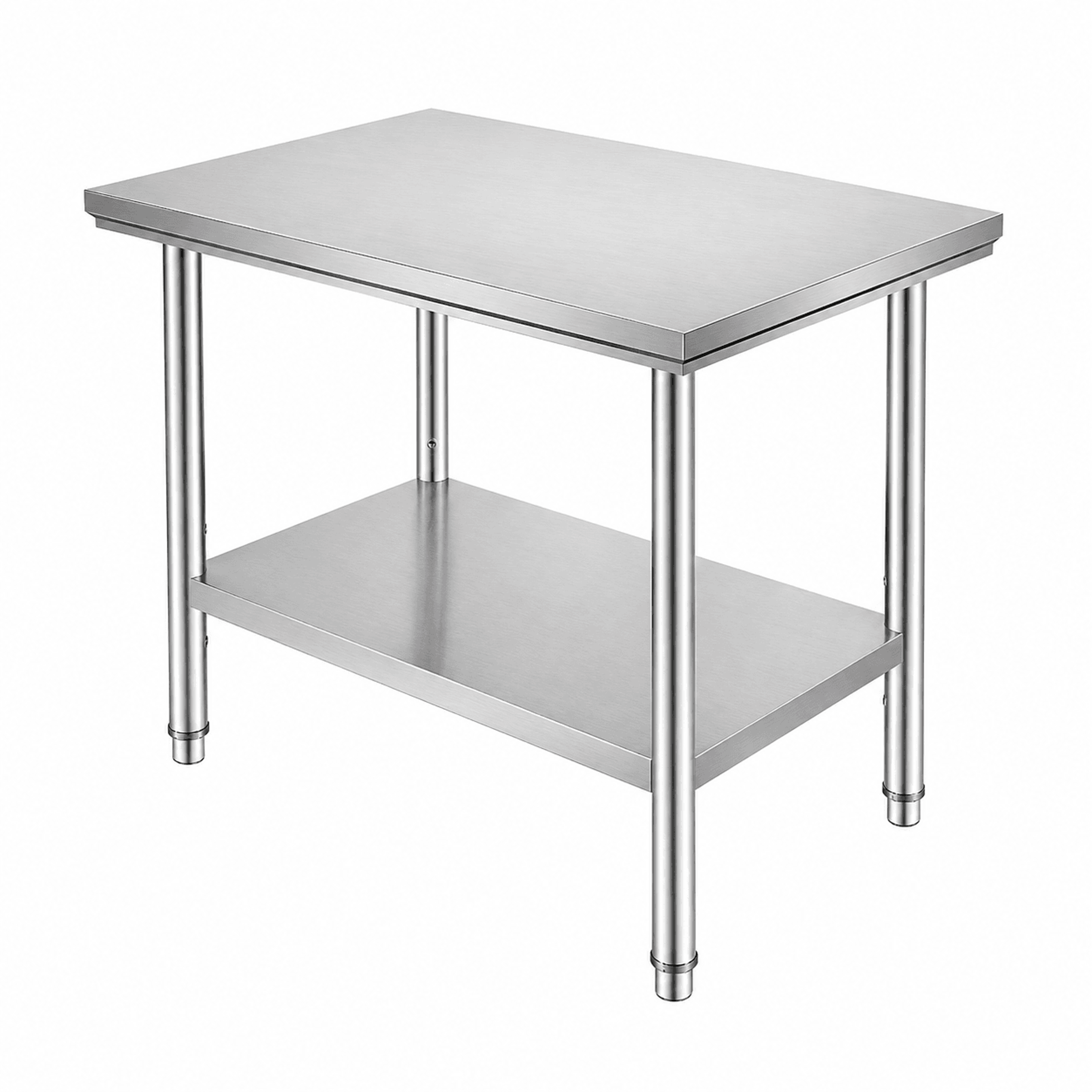 vevor stainless steel commercial kitchen work table – heavy-duty food prep table with adjustable undershelf