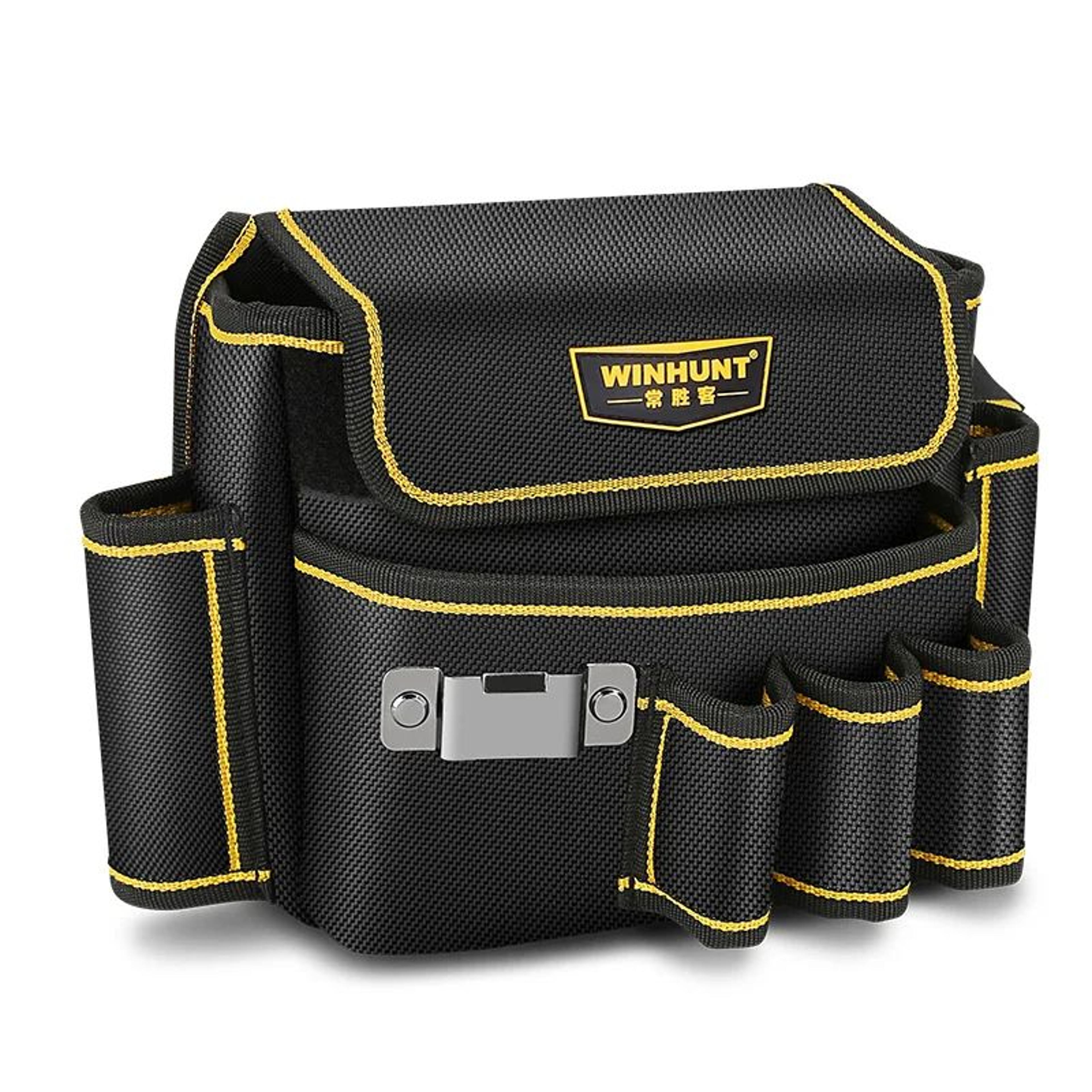 winhunt multi-pocket tool pouch with adjustable belt – heavy-duty 600d oxford cloth utility tool organizer for electrici
