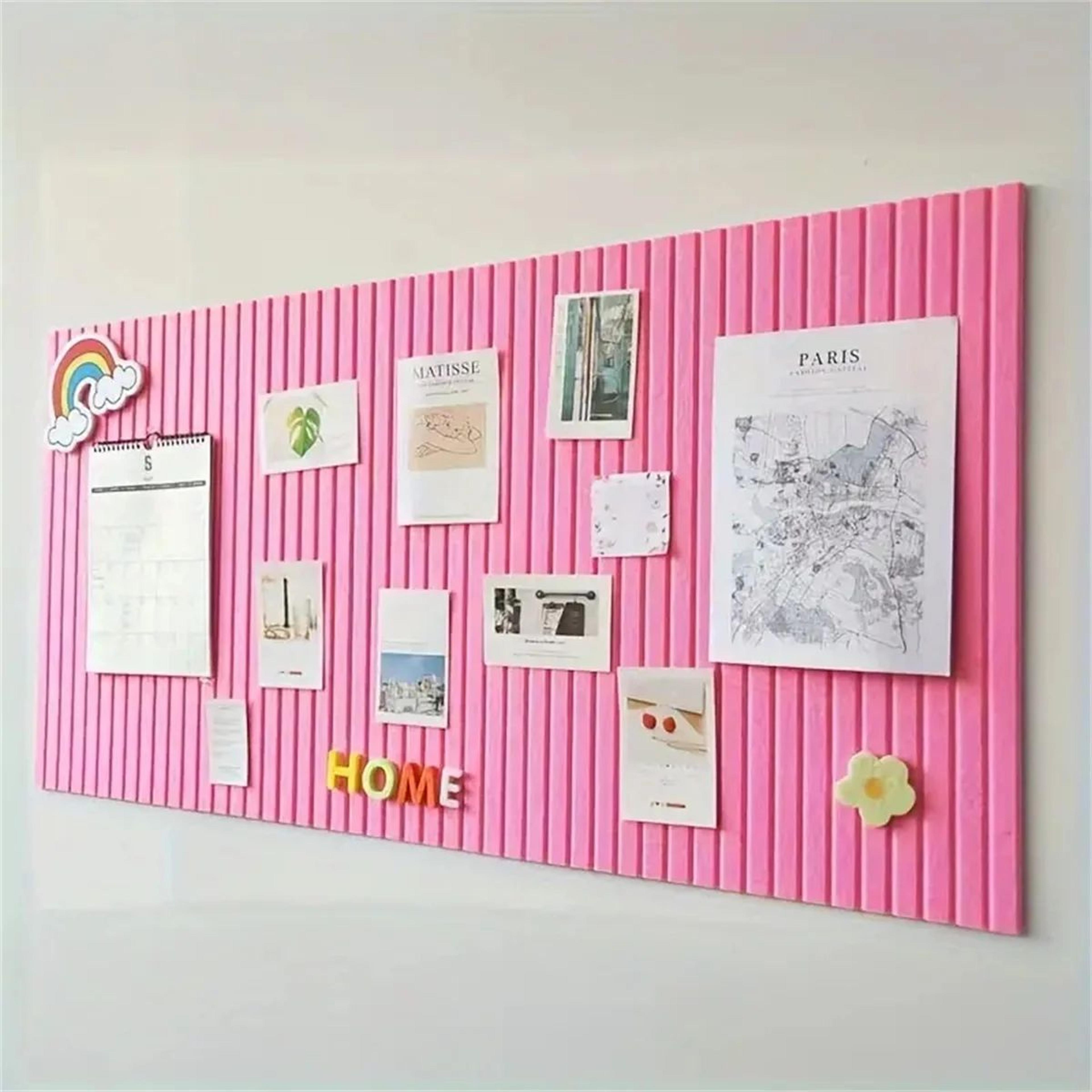 6 pcs felt wall stickers bulletin board – self-adhesive artwork & photo display board for home office decor