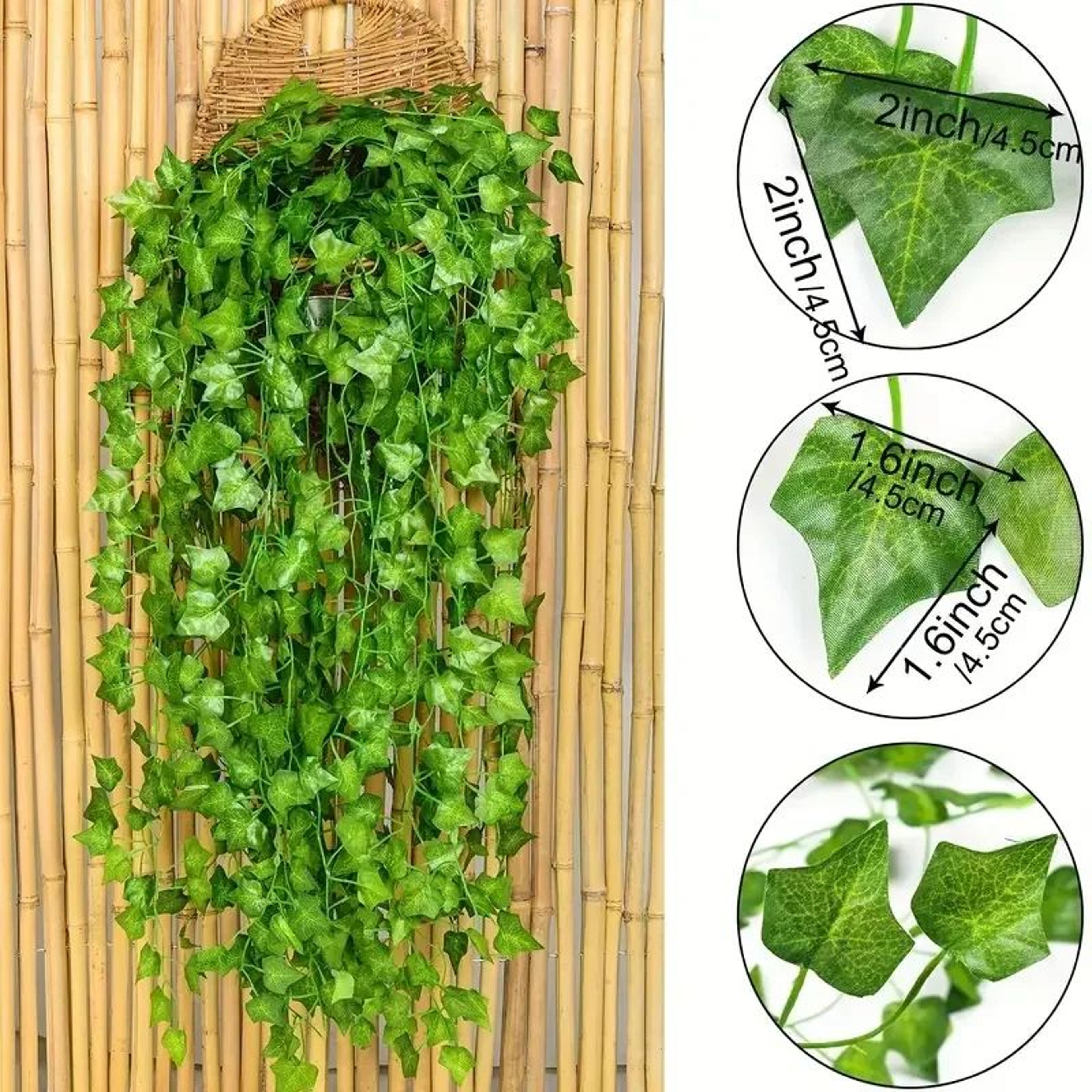 artificial ivy vine garland – realistic hanging green leaf rattan for home, garden, wedding & party decoration