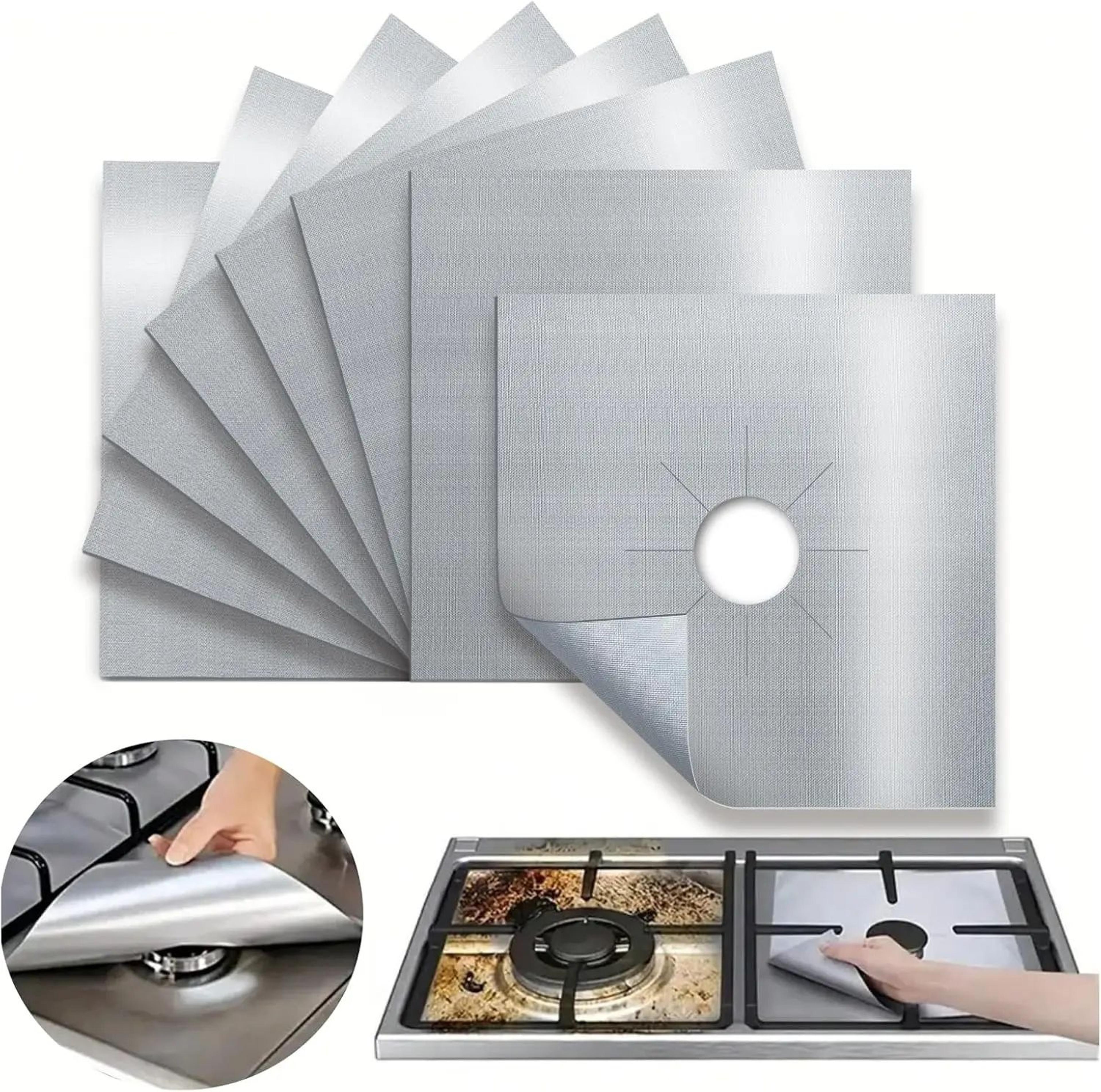 reusable gas stove burner covers – heat-resistant non-stick fiberglass stove protector liners, oil-proof square cooktop