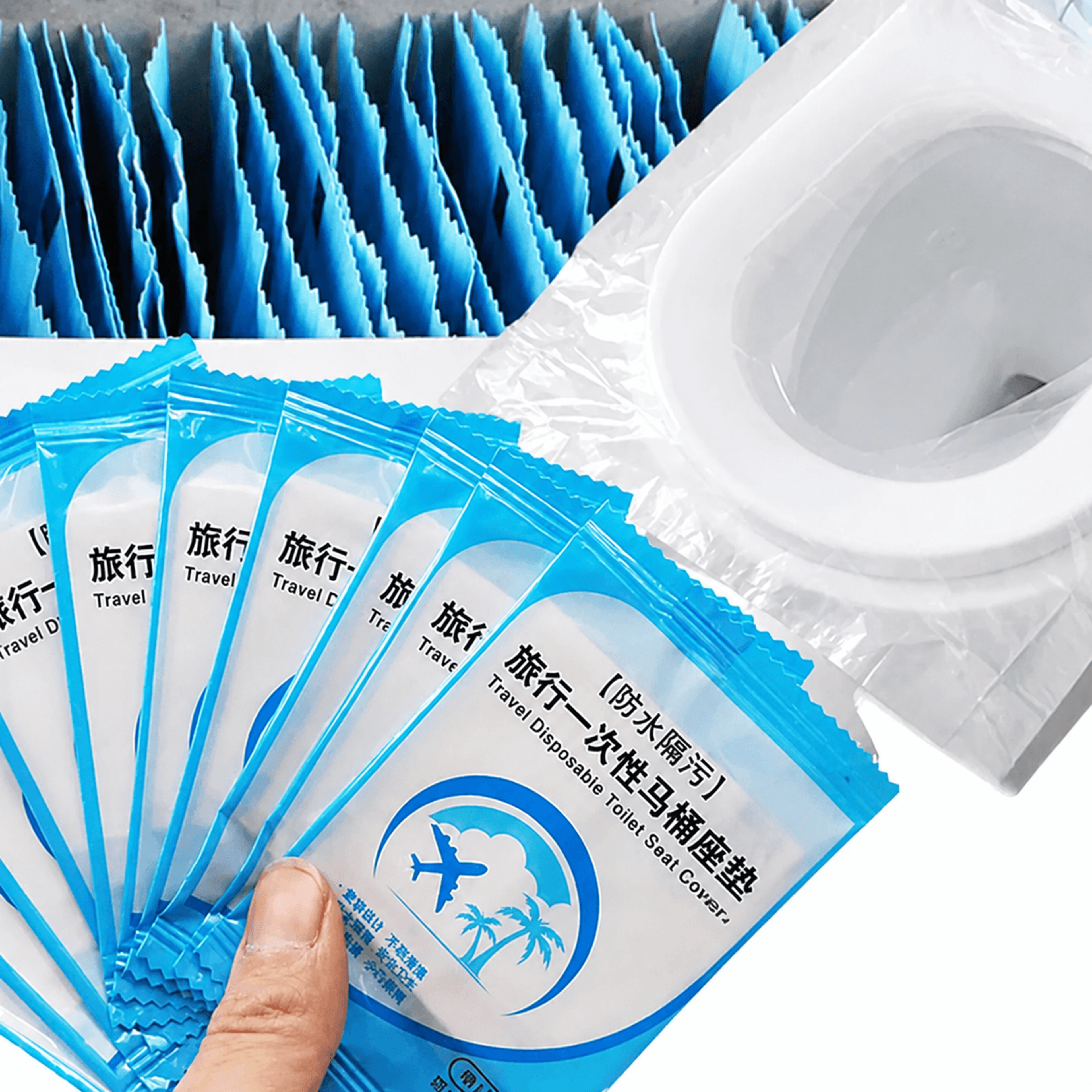 disposable toilet seat cover pads – portable travel toilet seat protectors for camping, hotels & public restrooms