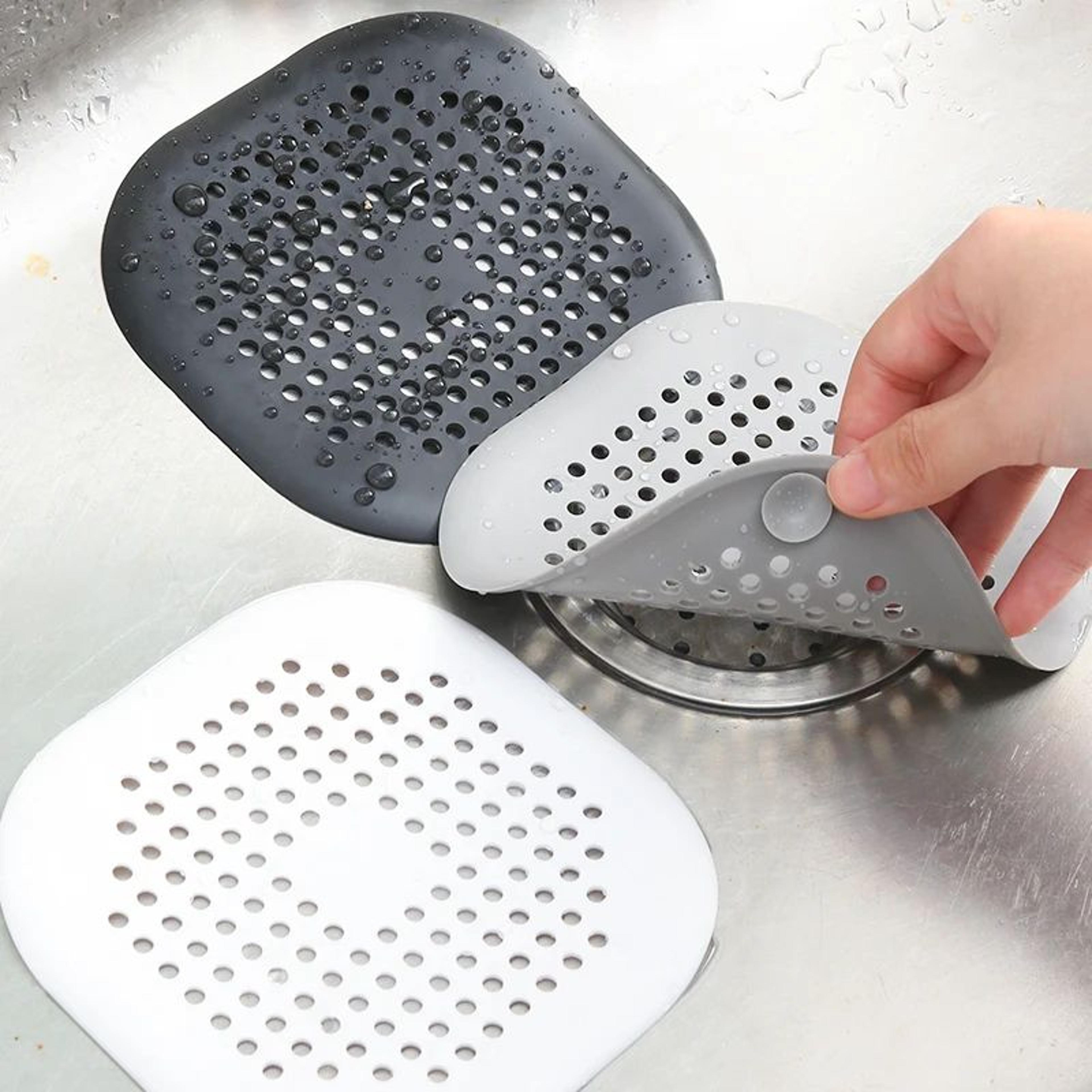 silicone drain hair catcher – flexible sink & shower drain stopper strainer for kitchen, bathroom, bathtub & floor drain