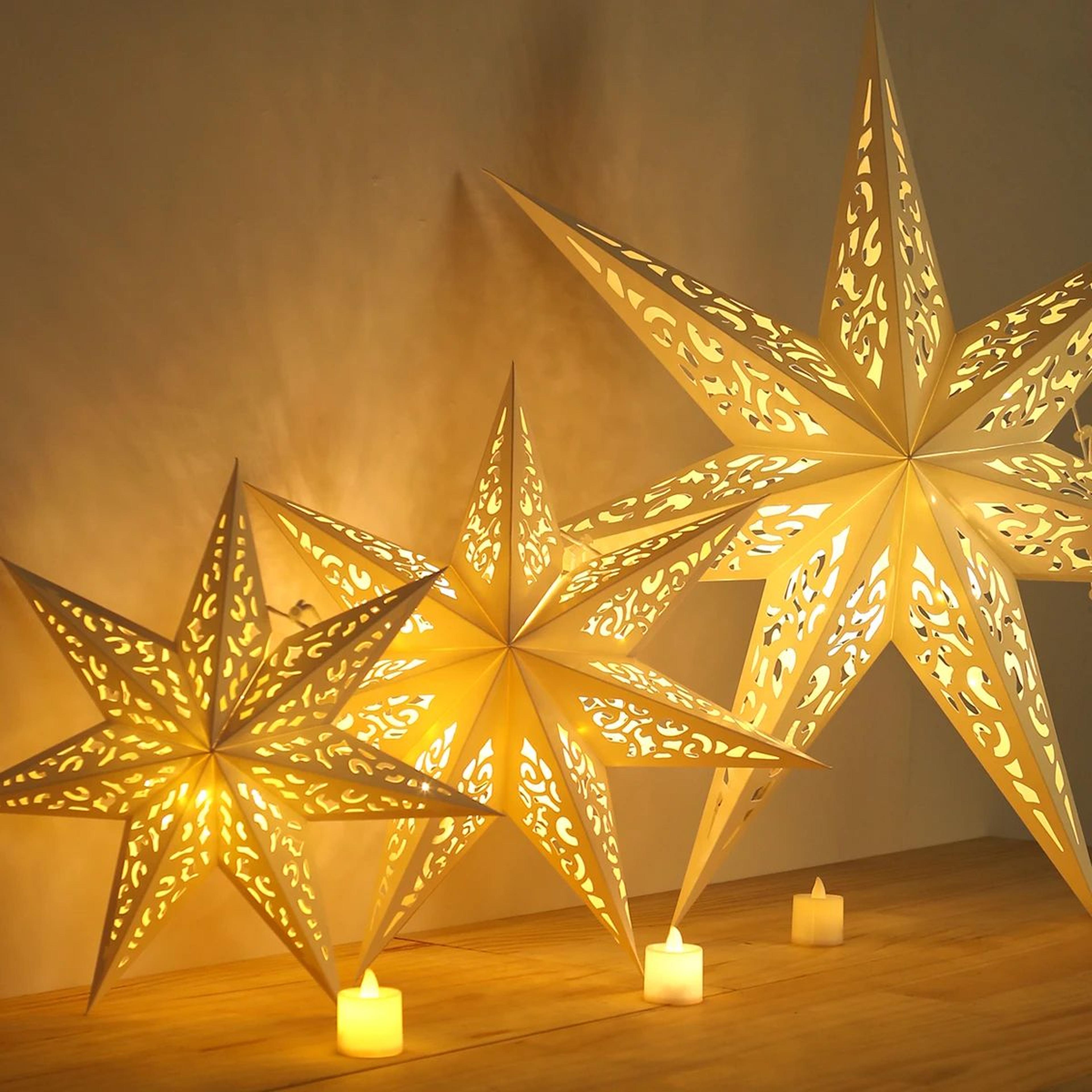 christmas hollow star hanging pendant – merry christmas tree ornament for home, navidad & new year decorations
