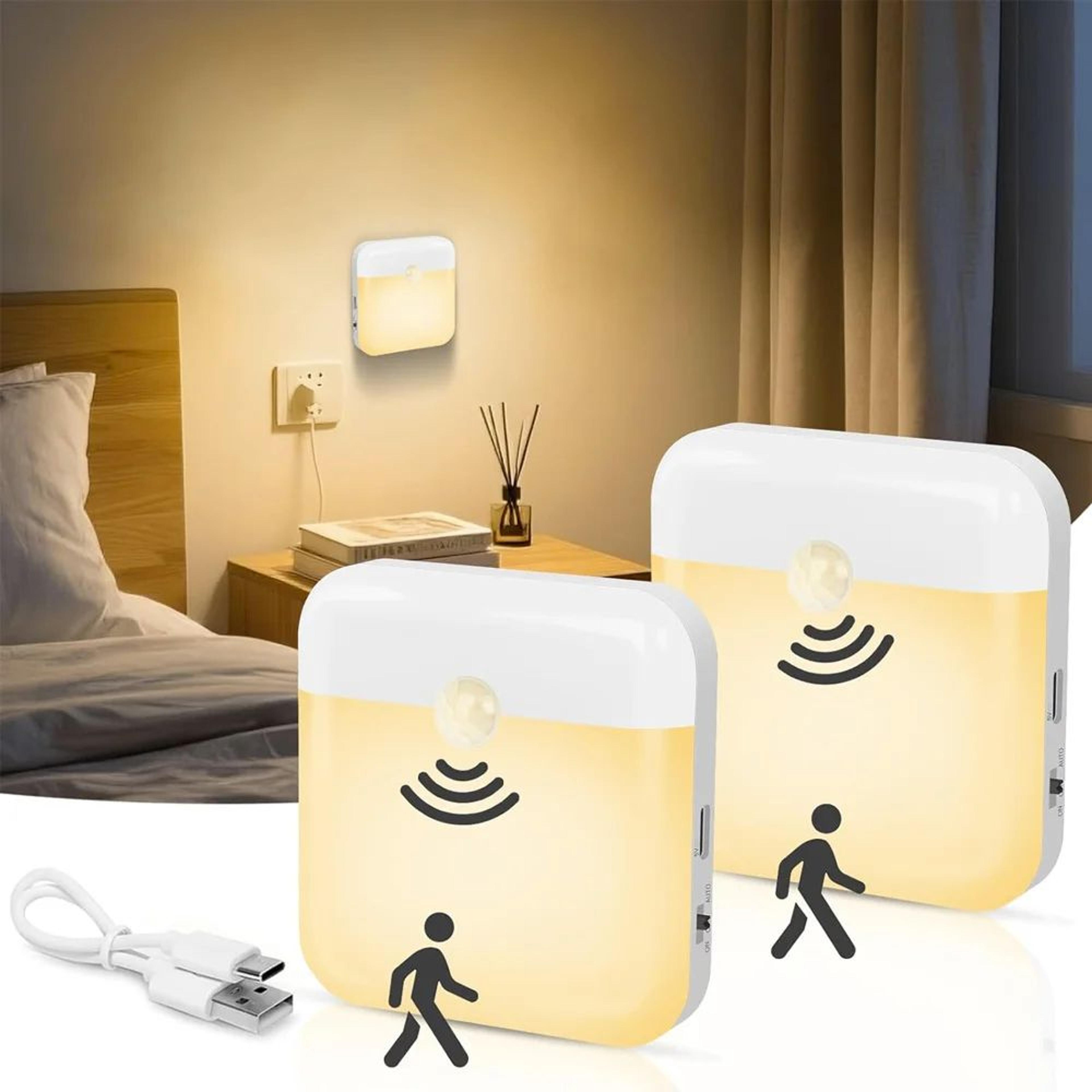 rechargeable led motion sensor night light – wireless pir closet cabinet security light for hallway & indoor home