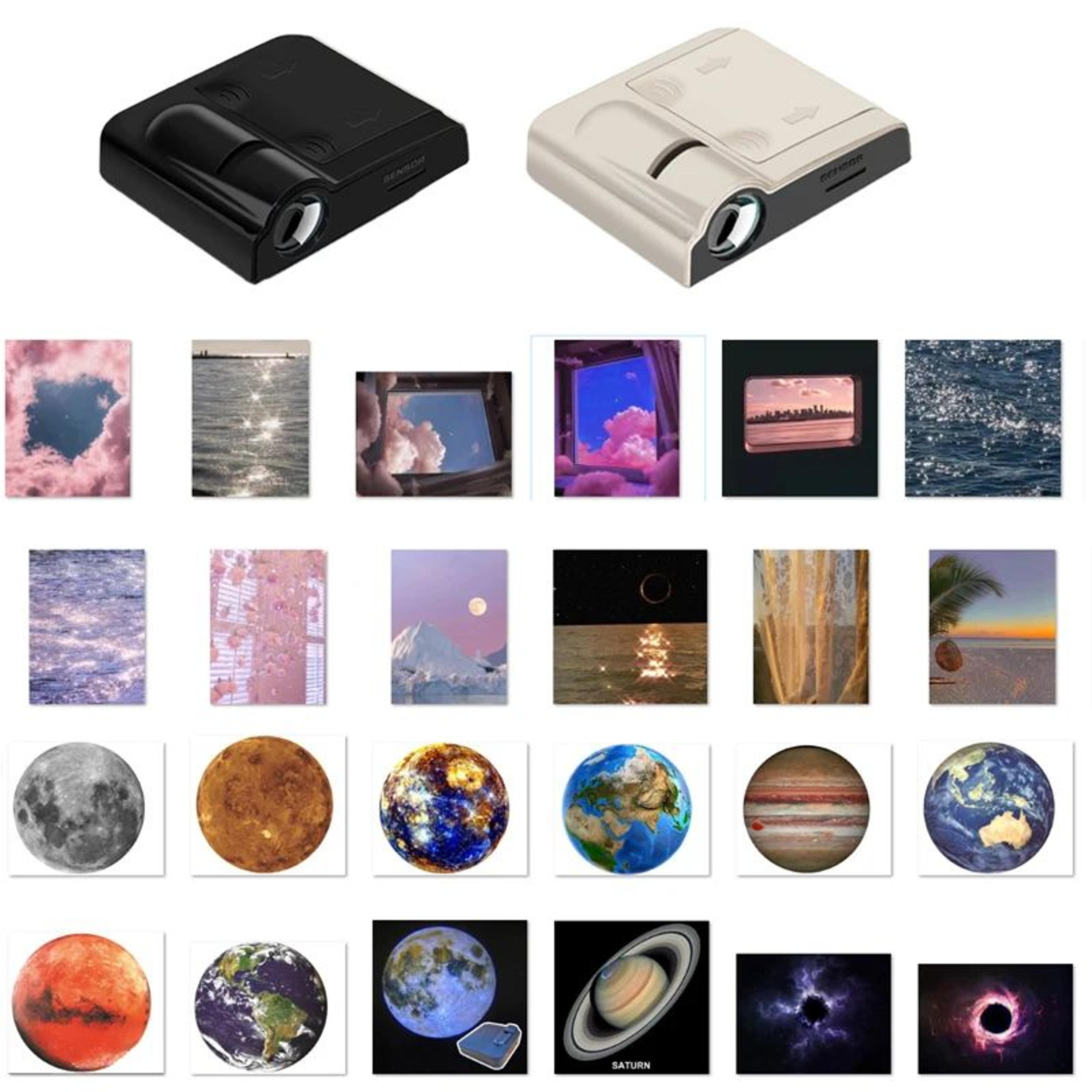 planet projection lamp – galaxy sunset earth aurora beach projector night light for party decor & photography props