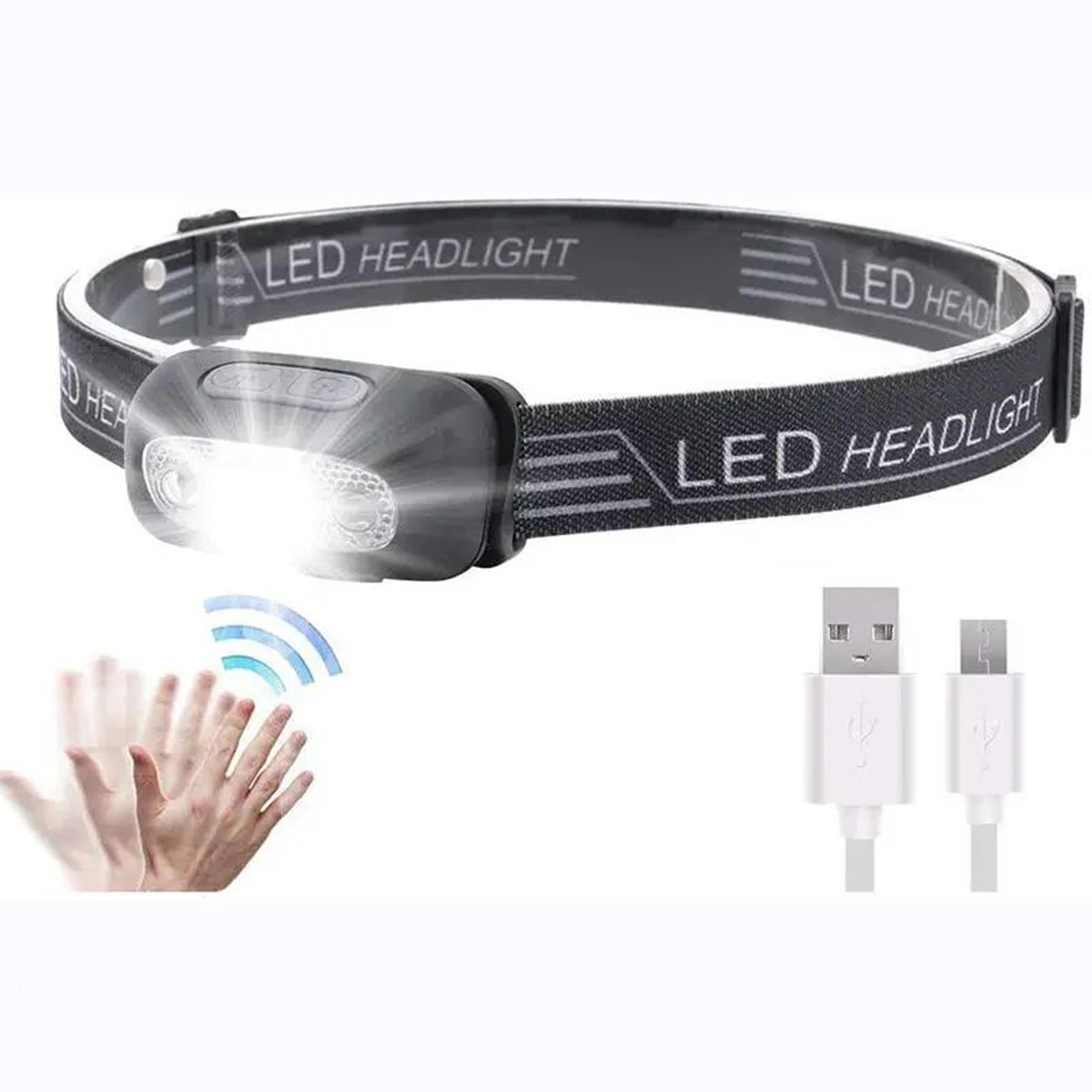 mini usb rechargeable 5w led headlamp – 350 lumens motion sensor waterproof running head torch