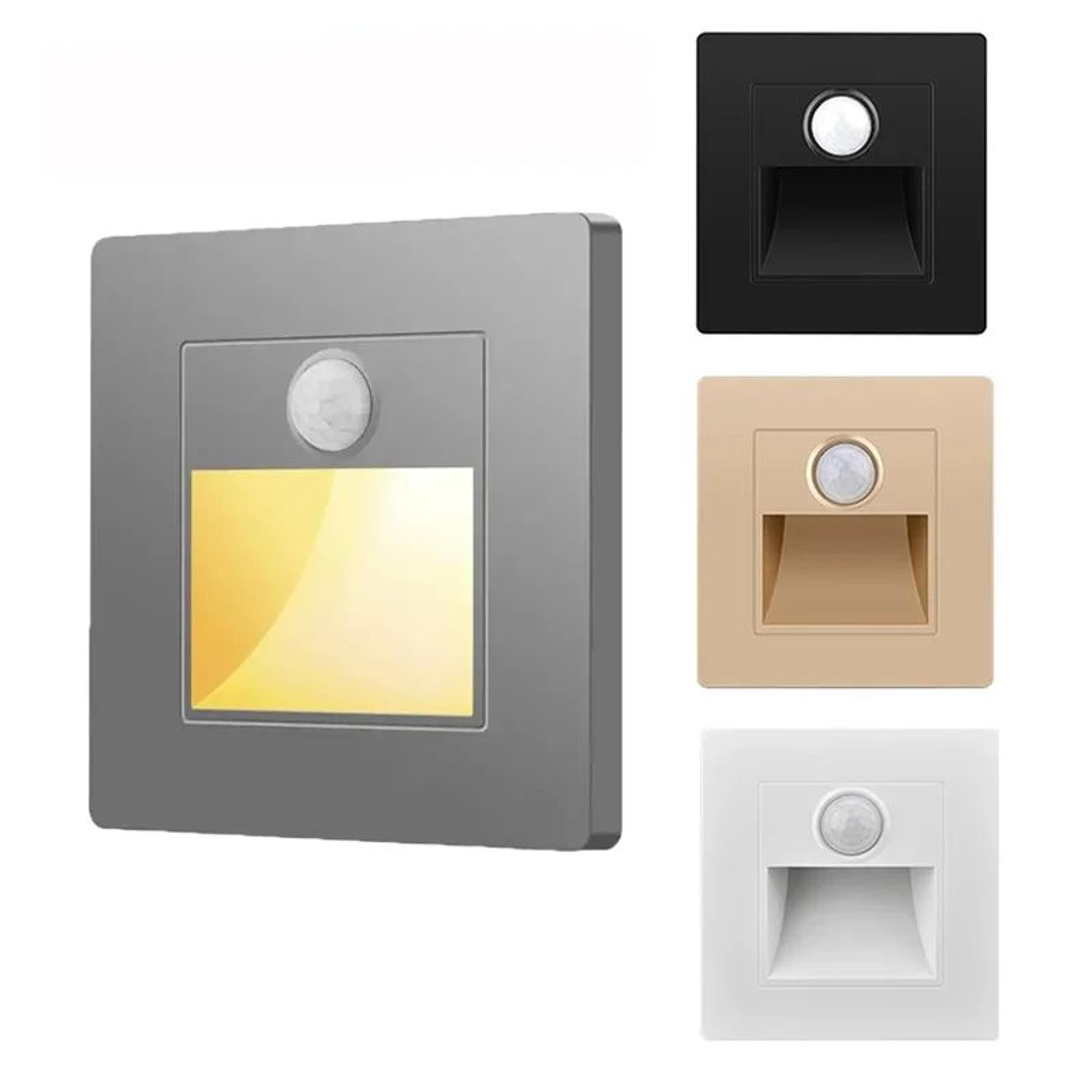 infrared motion sensor recessed step light – led wall stair light for indoor outdoor hallway & garden
