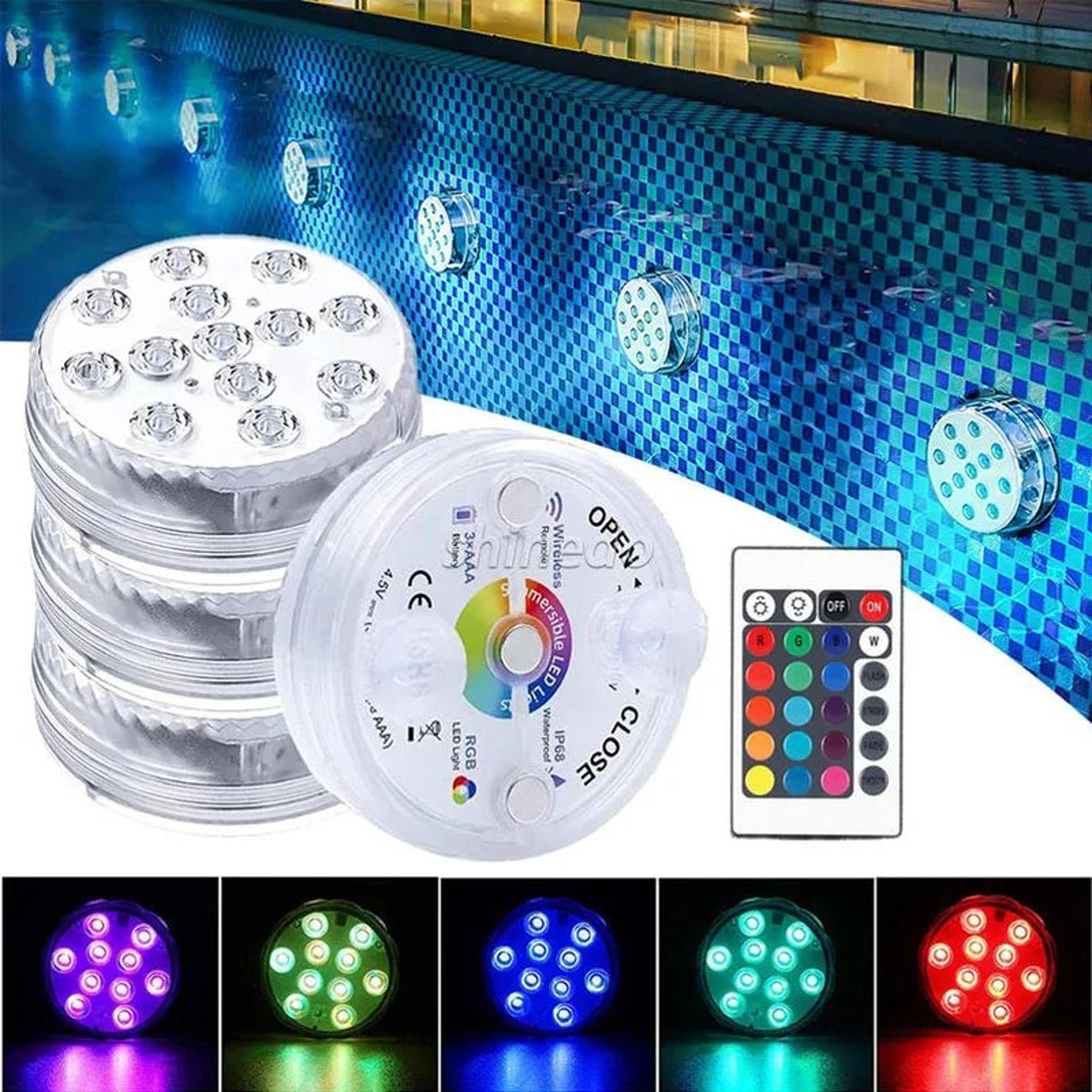 ip68 waterproof rgb submersible led pool light – remote control underwater vase, fish tank & party decoration light