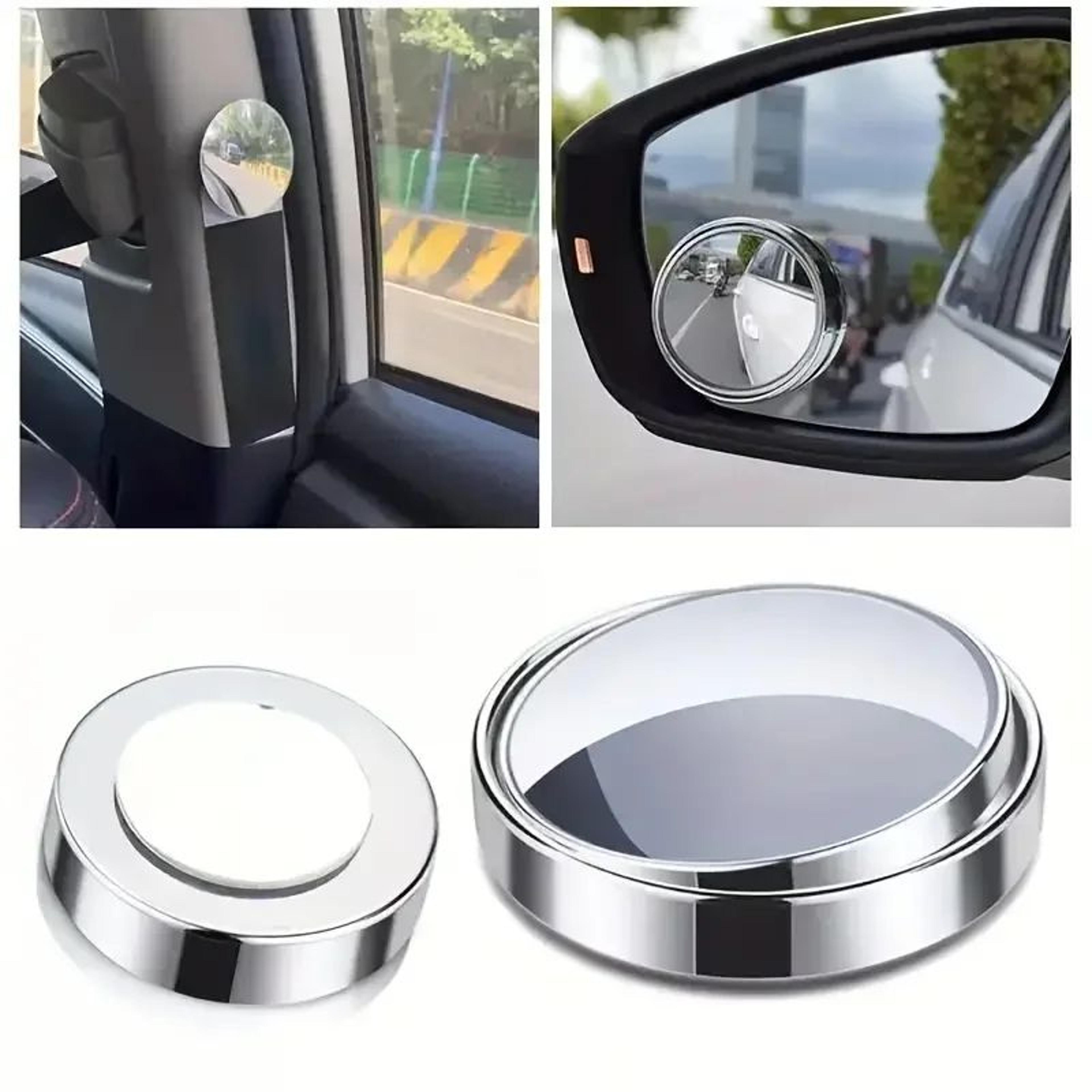 4pcs 360° adjustable blind spot mirror – wide-angle convex car rearview mirror for safer lane changes & reverse parking