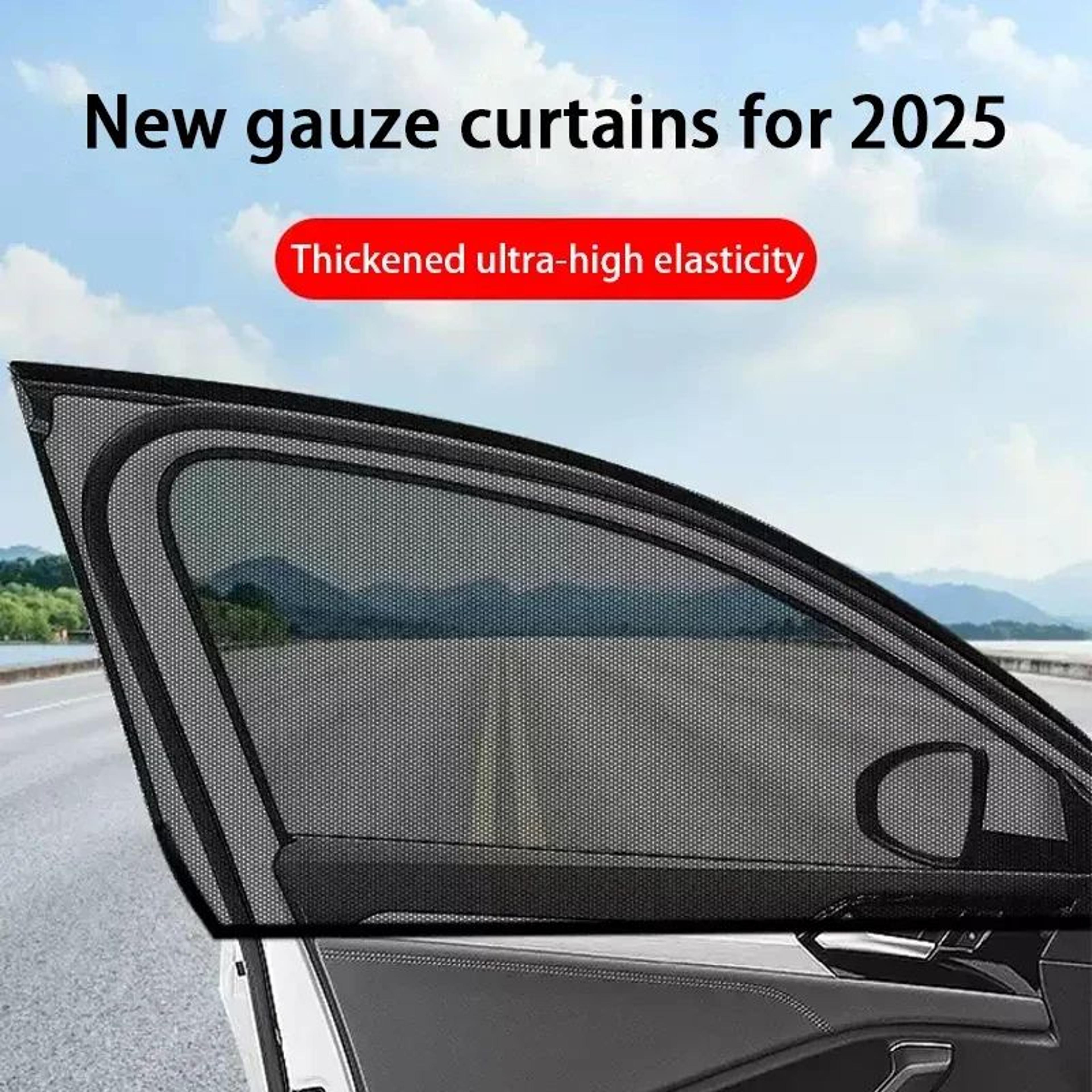 stretch mesh car window sunshade – breathable mosquito screen privacy curtain uv protection for side windows