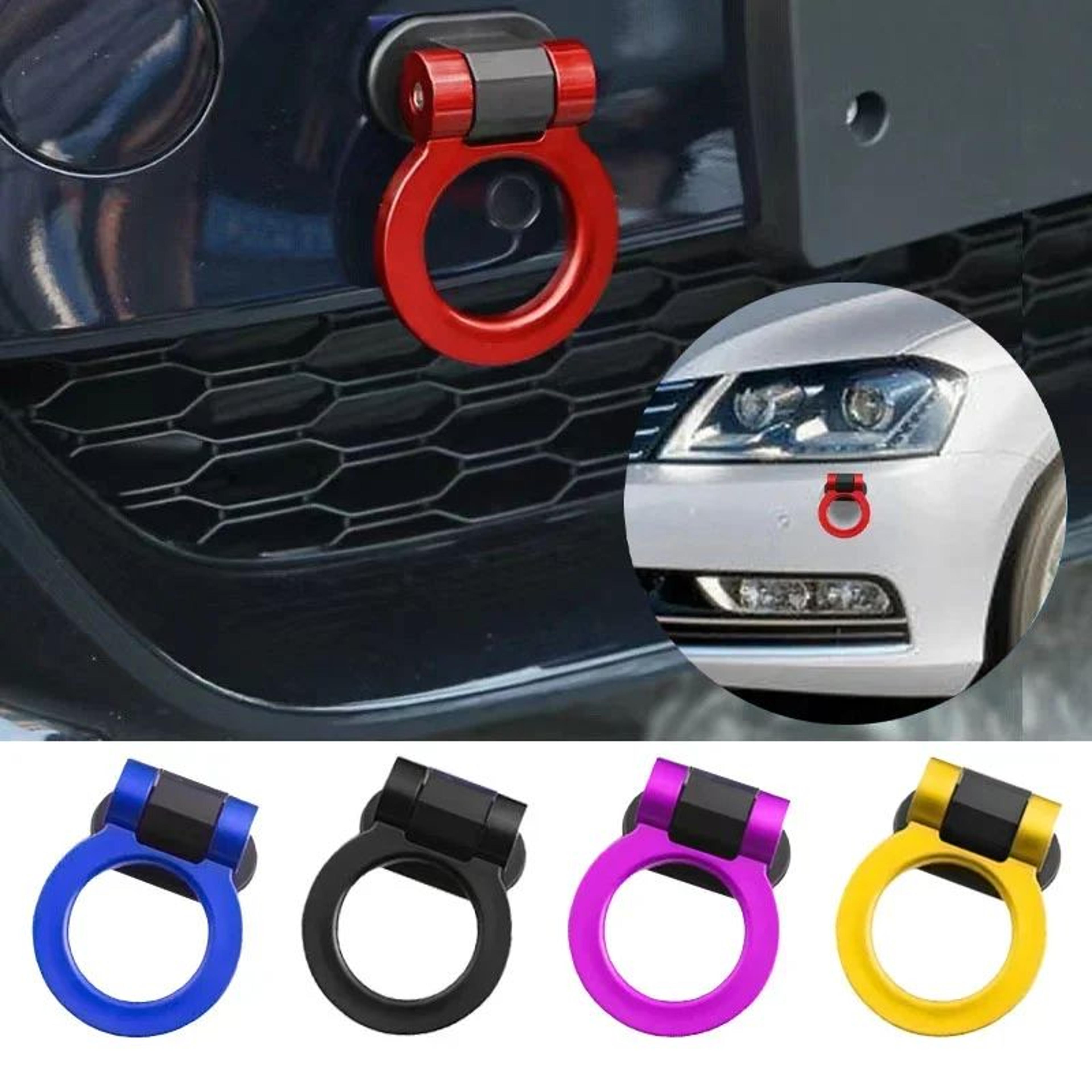 universal front & rear trailer tow hook – heavy-duty circular bumper recovery ring for cars, suvs & trucks, easy install