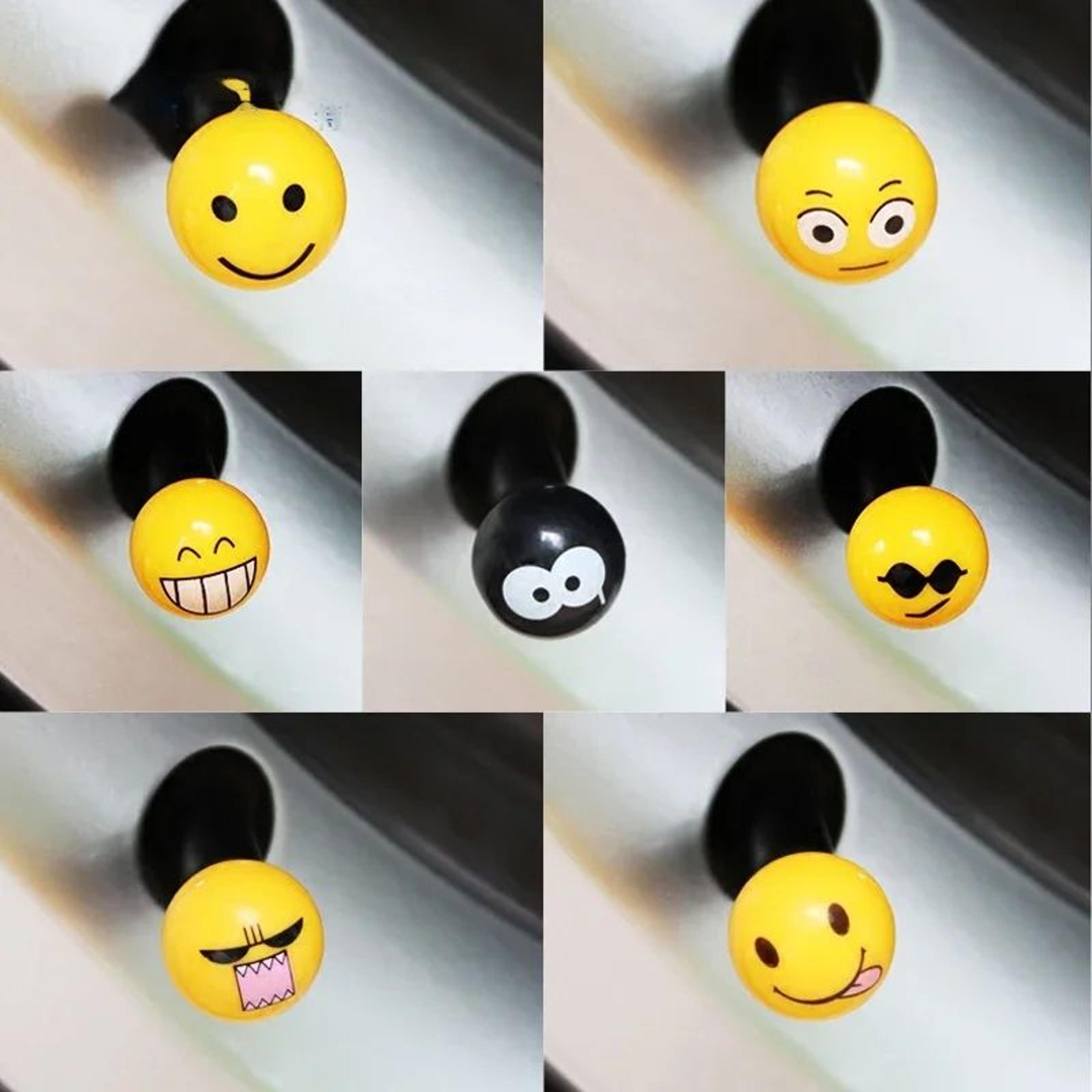 creative emoji tire valve caps – universal abs dustproof anti-leak valve stem covers for cars & motorcycles
