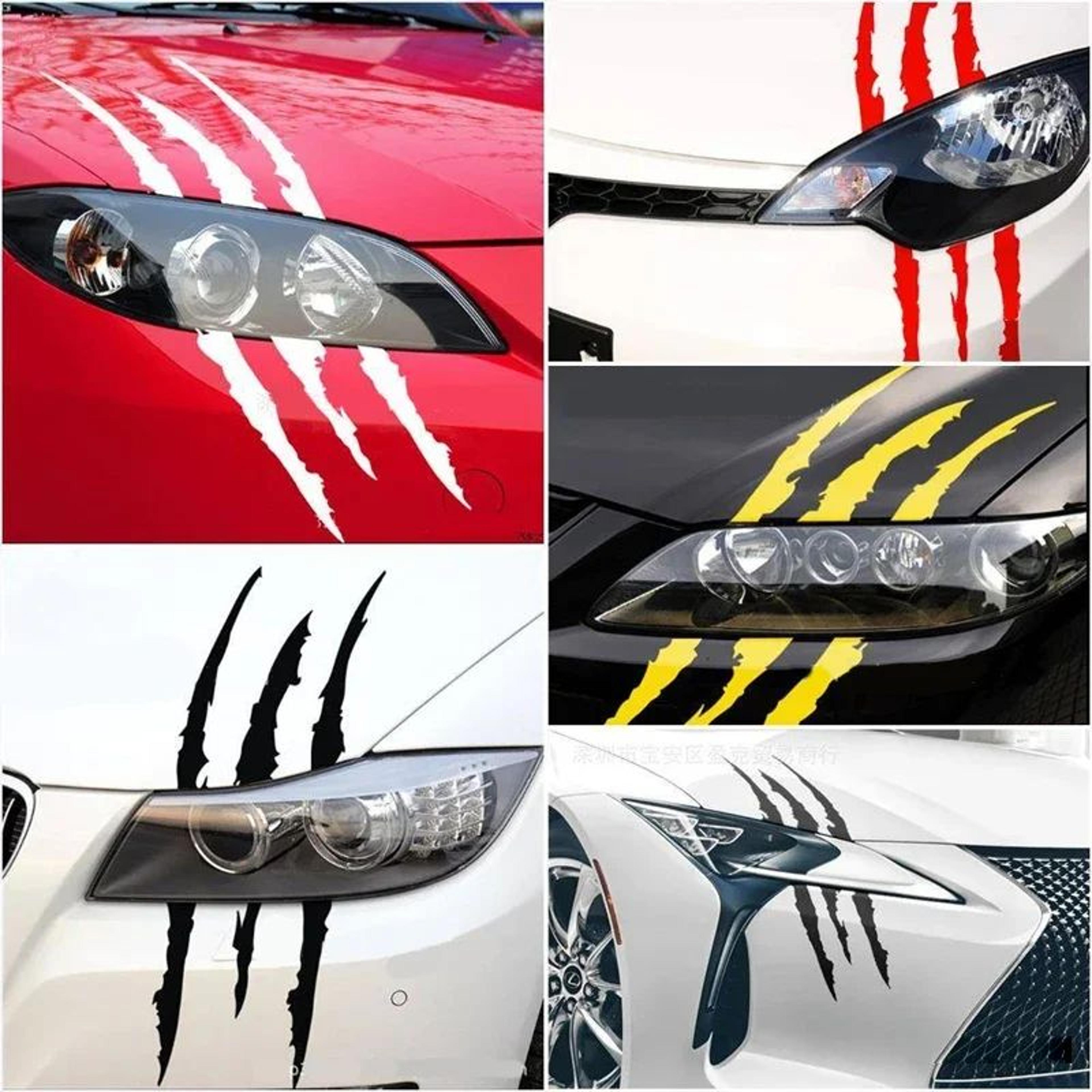 ghost claw reflective headlight eyebrow car stickers – creative scratch-style vinyl decals for cars, suvs & trucks