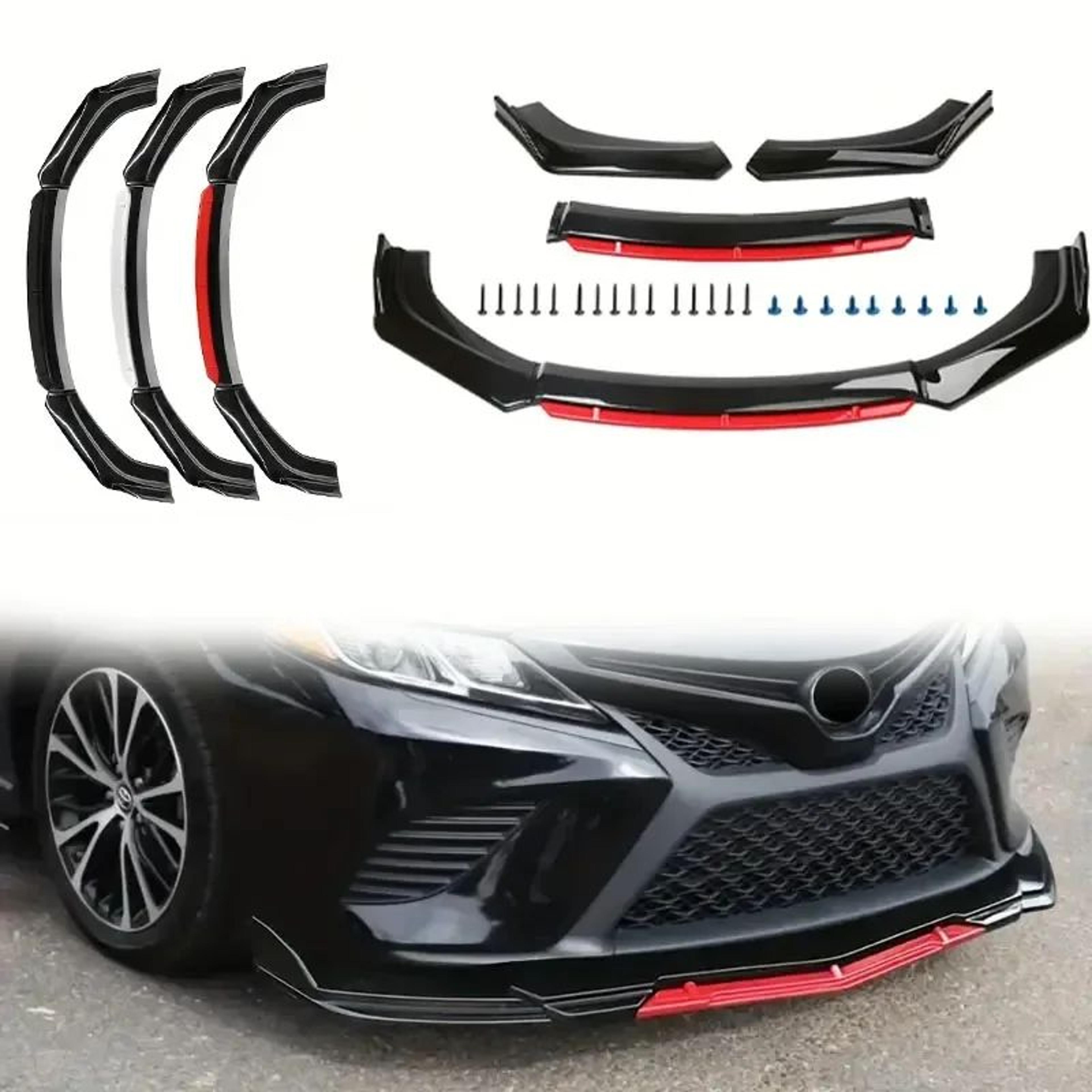 universal front bumper lip spoiler kit –car front splitter diffuser anti-collision body kit for sedans, suvs & hatchback
