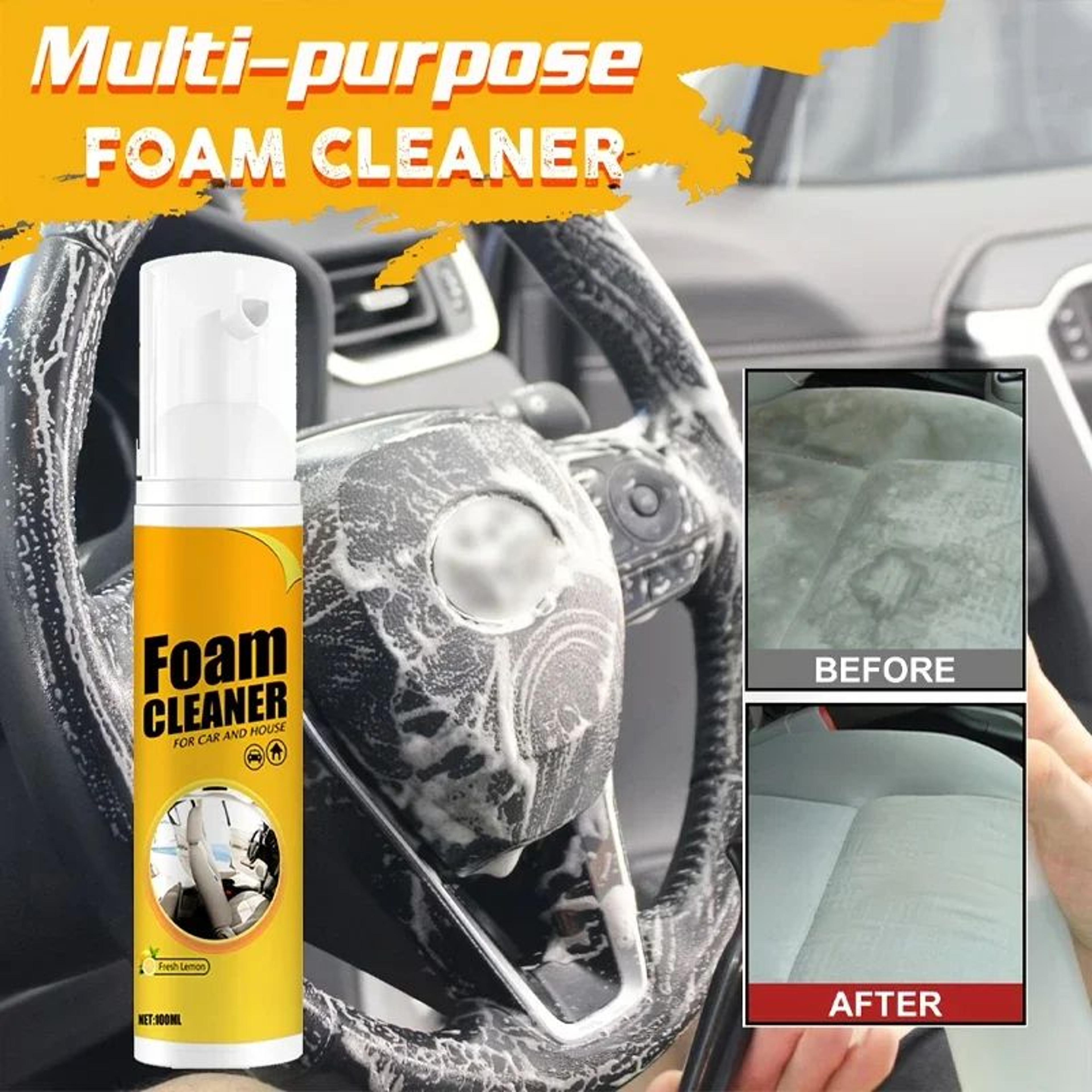 multifunctional car interior foam cleaner – leather,steering wheel, seat & dashboard deep cleaning decontamination spray
