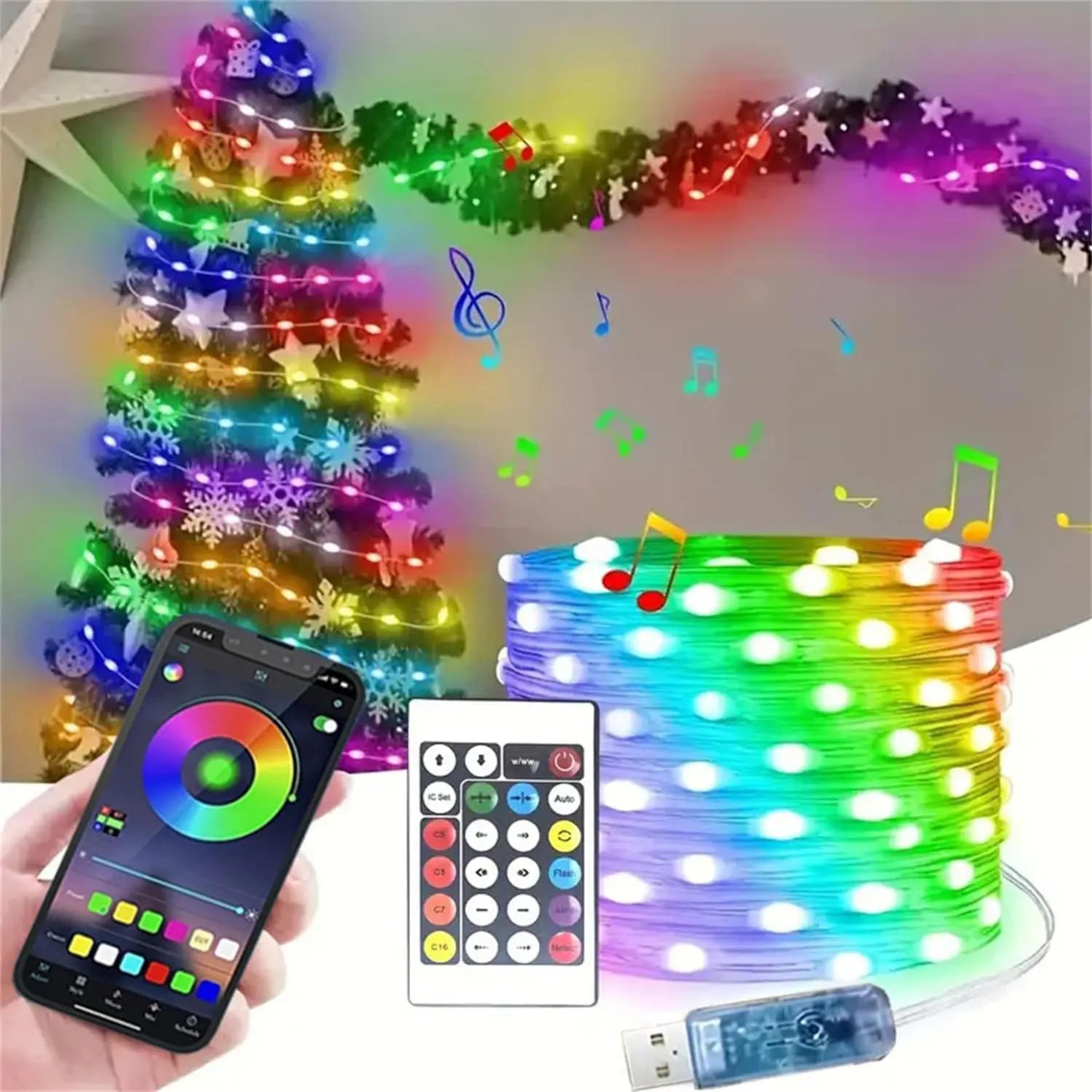 smart rgbic bluetooth led fairy string lights – usb ip65 waterproof music sync party & christmas lights