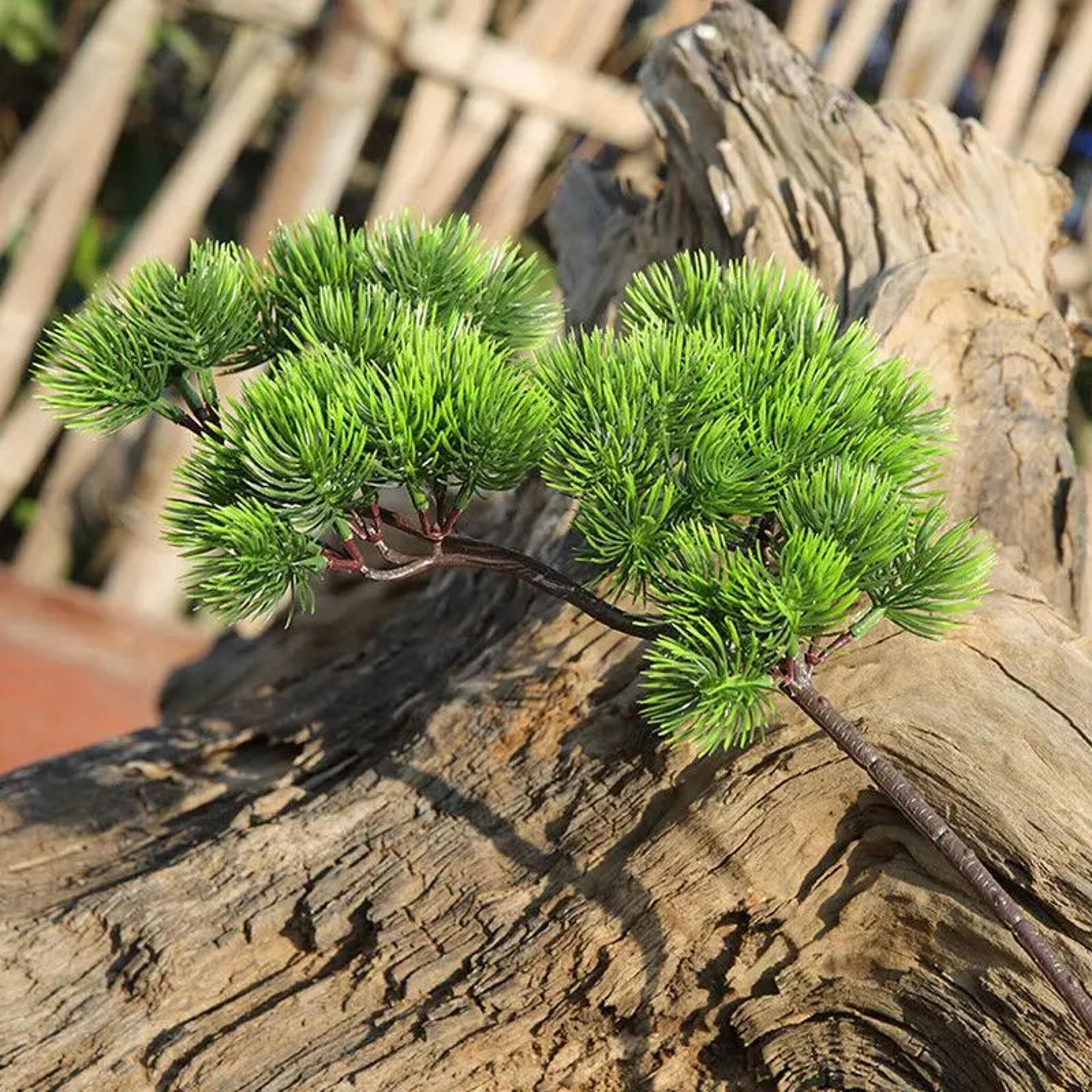 16.5 in artificial pine branch – realistic green fake plant stem for floral arrangements, wedding, home & office decorat