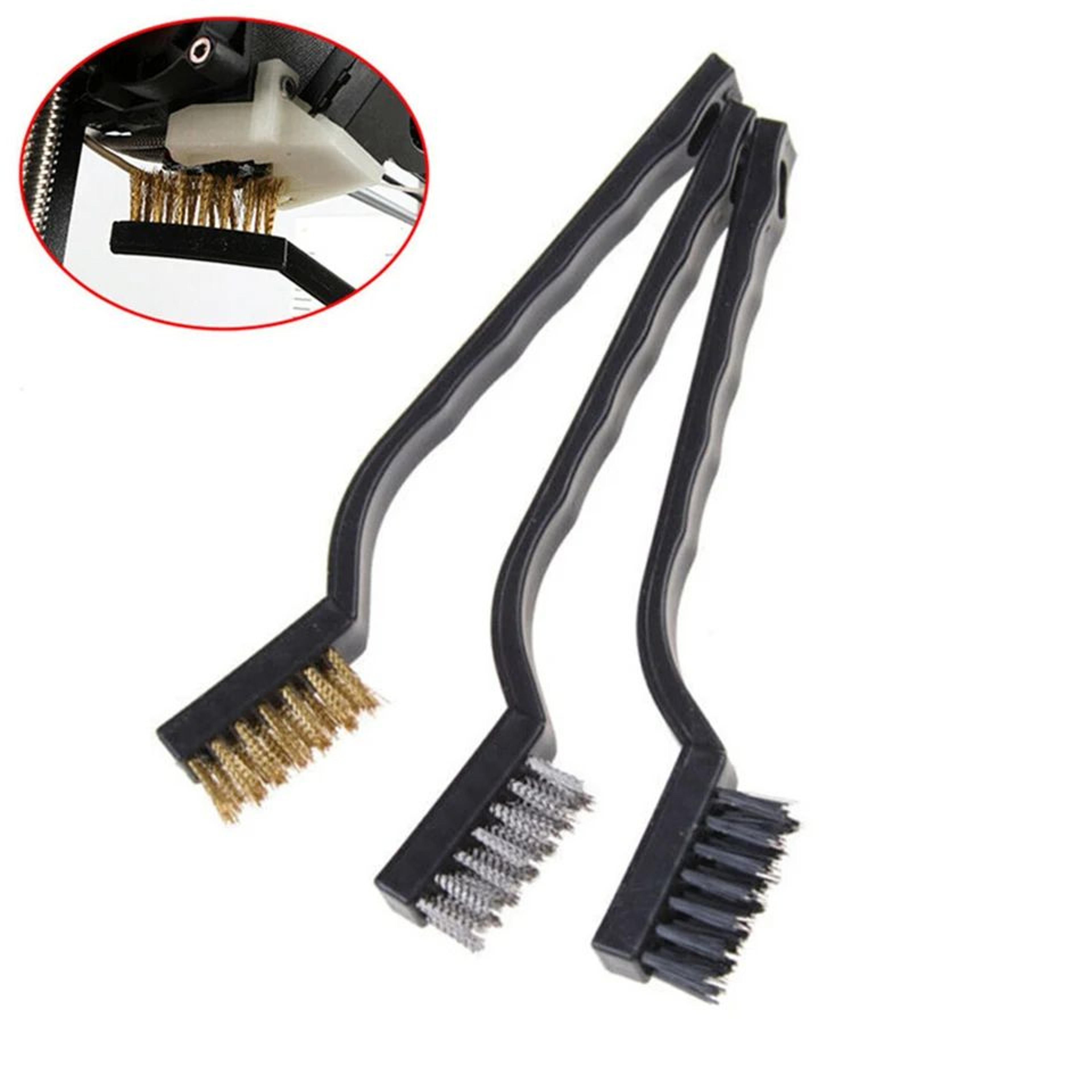 stainless steel copper nylon wire cleaning brush – manual rust removal scrub tool for metal, machinery & maintenance