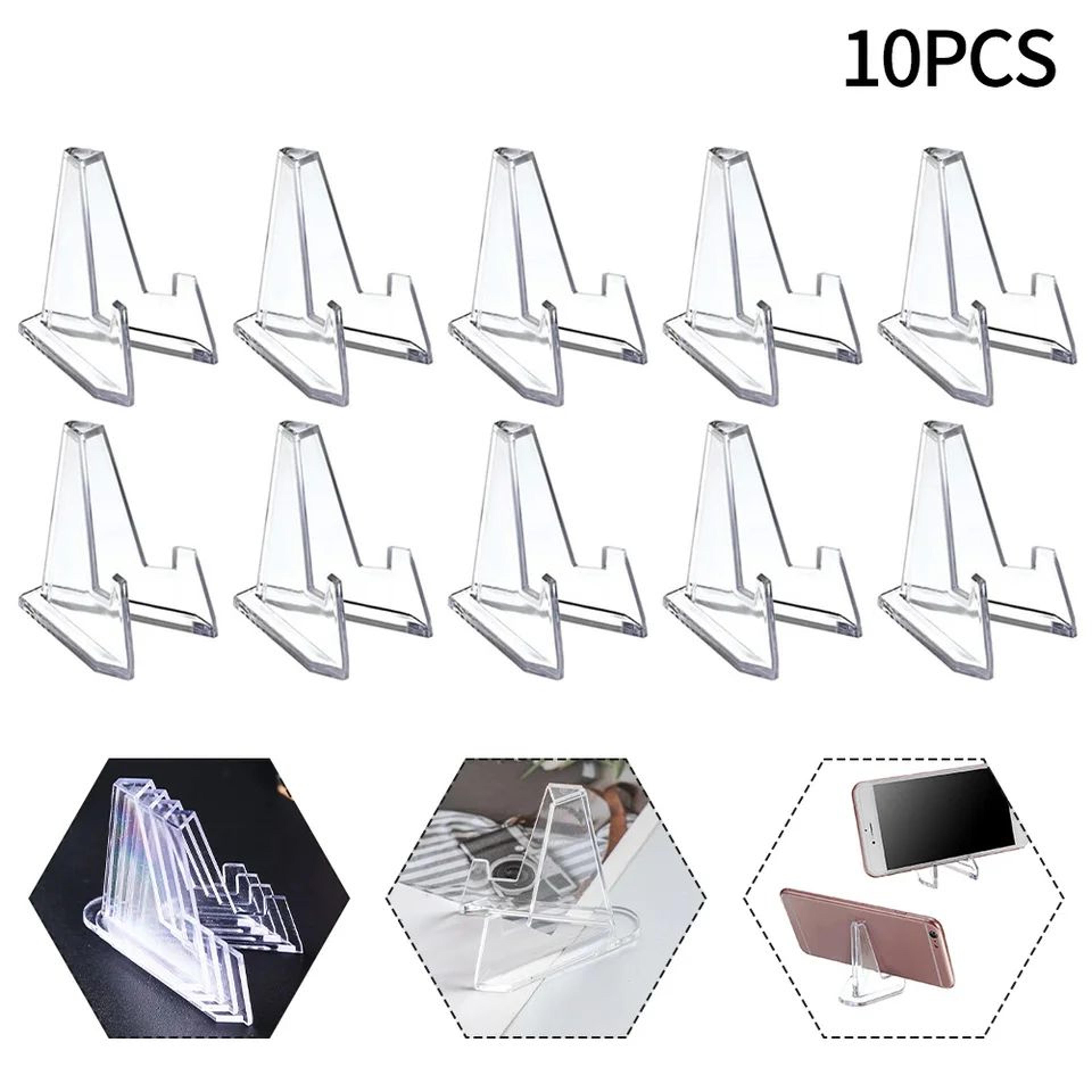 10 pcs transparent acrylic coin display stand holders - clear mini easels for coins, medals, photos & collectibles
