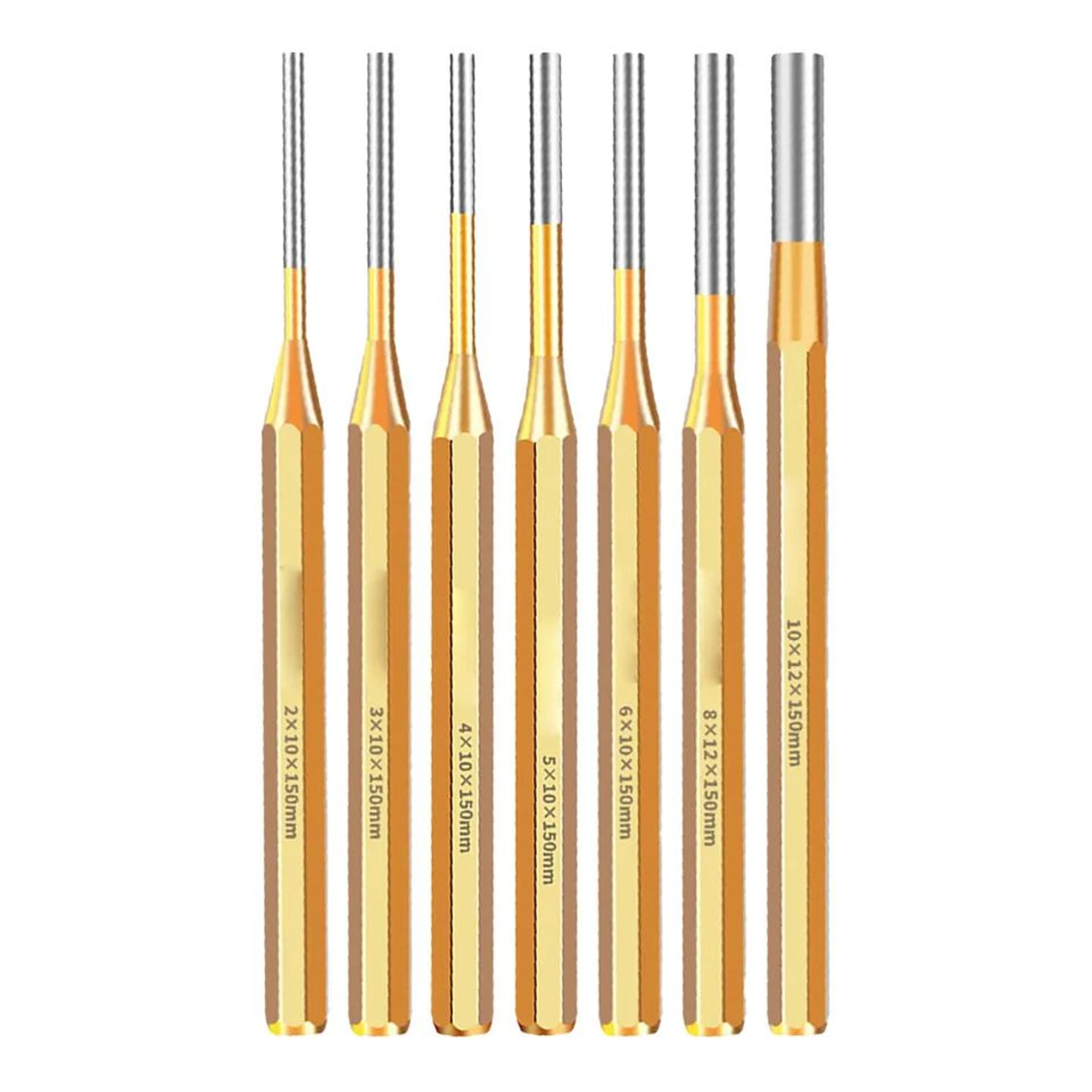 150 mm brass punch tool – 2/3/4/5/6/8/10 mm heavy duty roll pin remover chisel punch for machinery maintenance