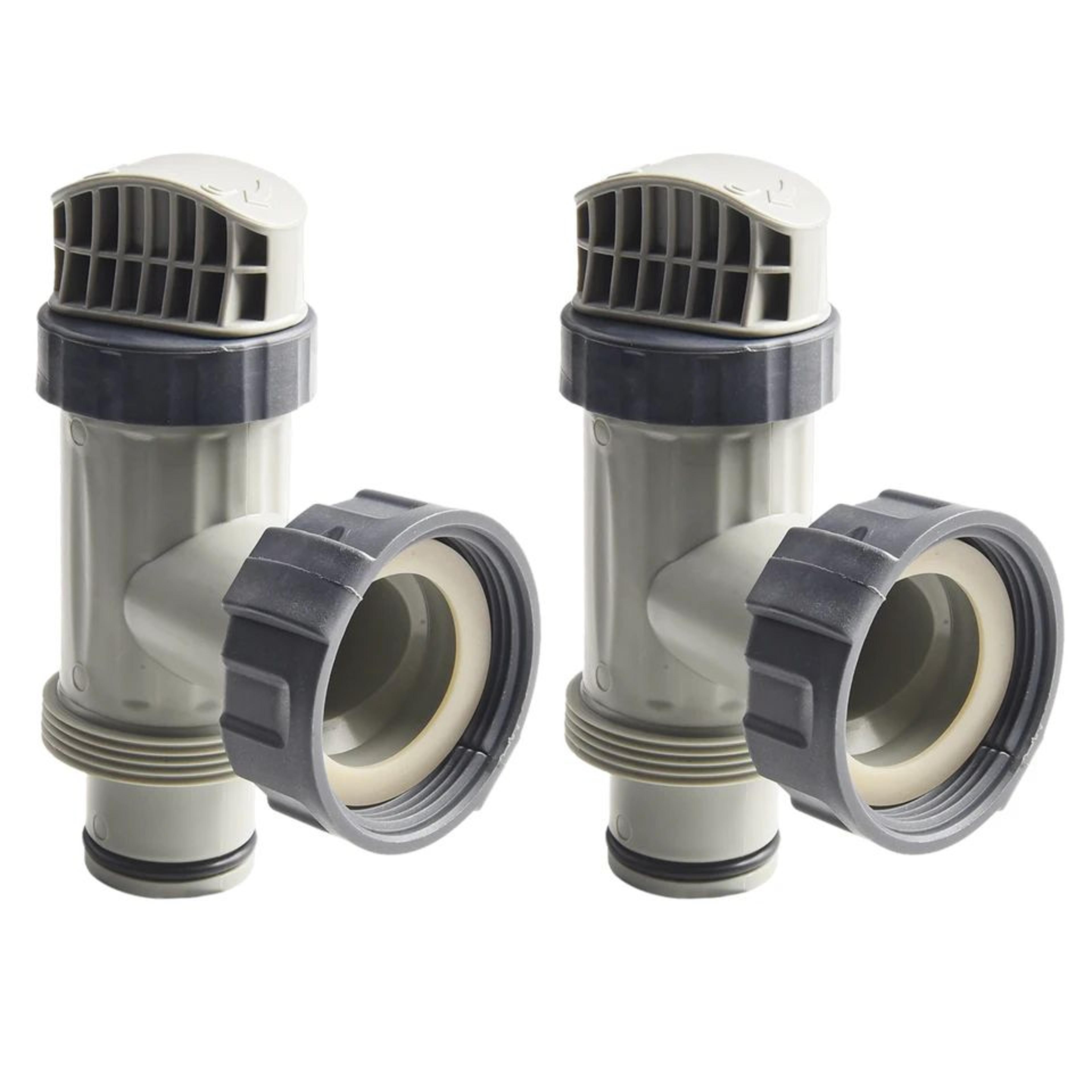 2pcs pool plunger valve replacement for intex 10747 – filter pump shut-off valve kit with hose o-rings & step washers