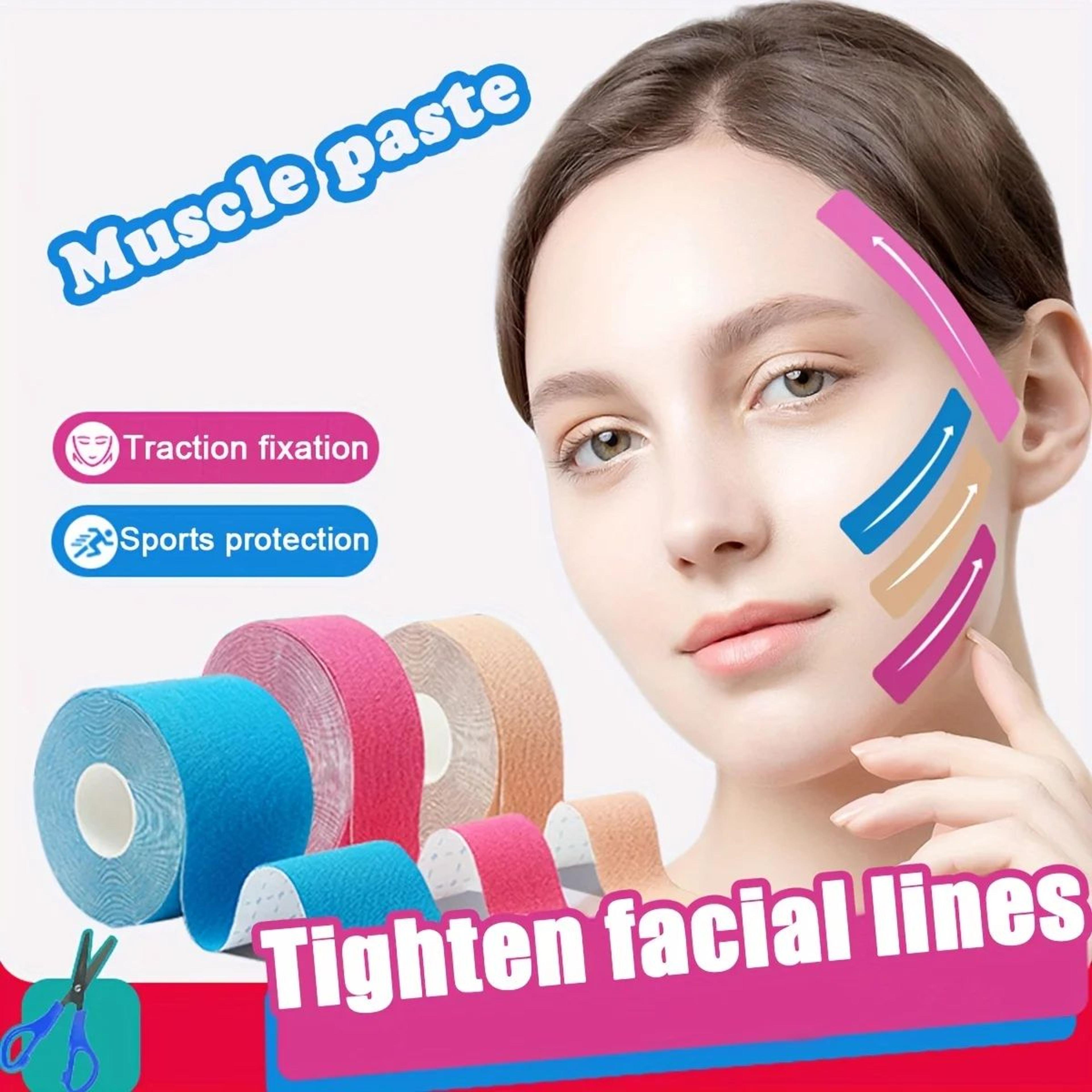 beauty kinesiology face tape – 2 cm anti-wrinkle face lift tape for skin tightening, anti-aging & facial care