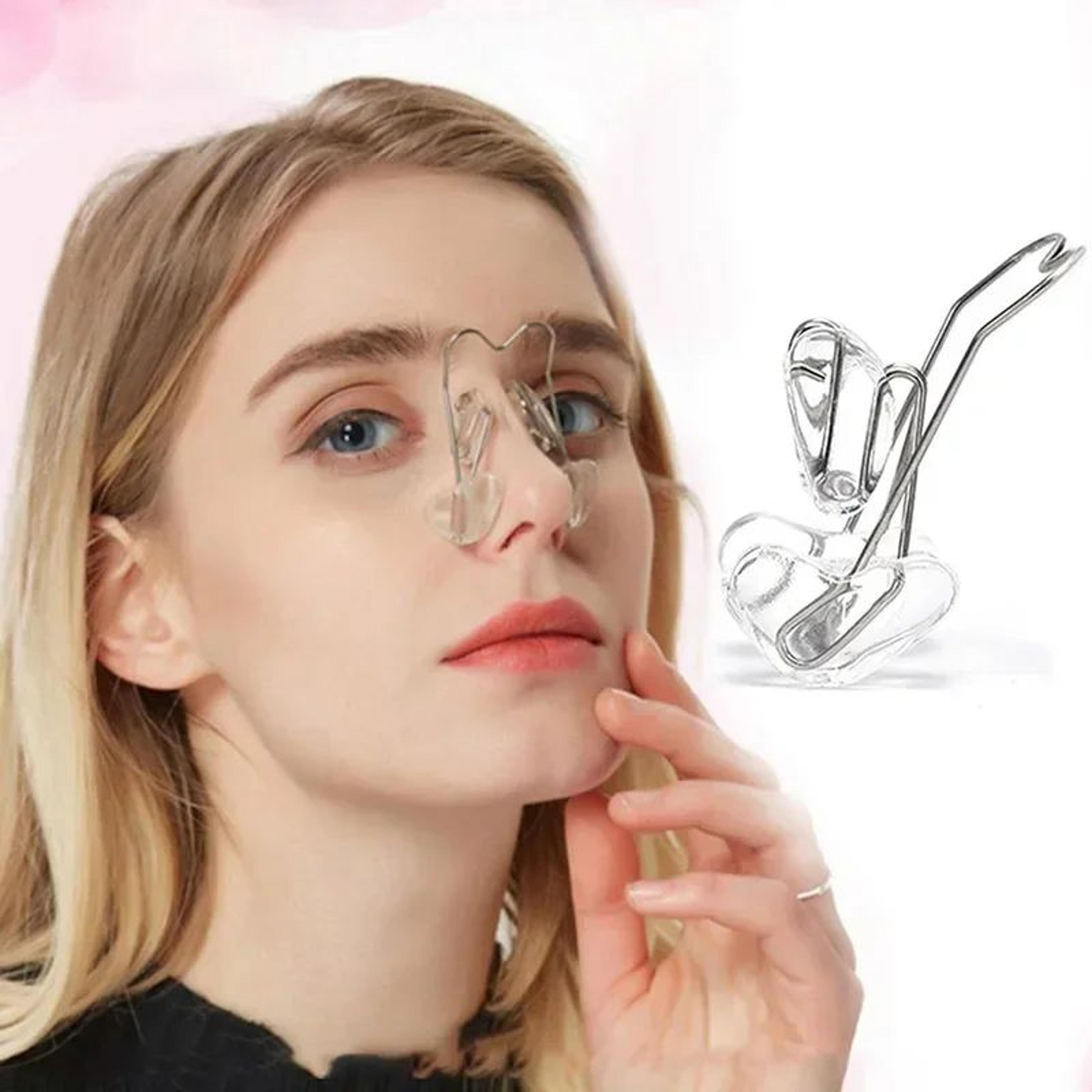 adjustable silicone nose shaper clip – nose bridge lifter, nose corrector, beauty nose clip for men & women