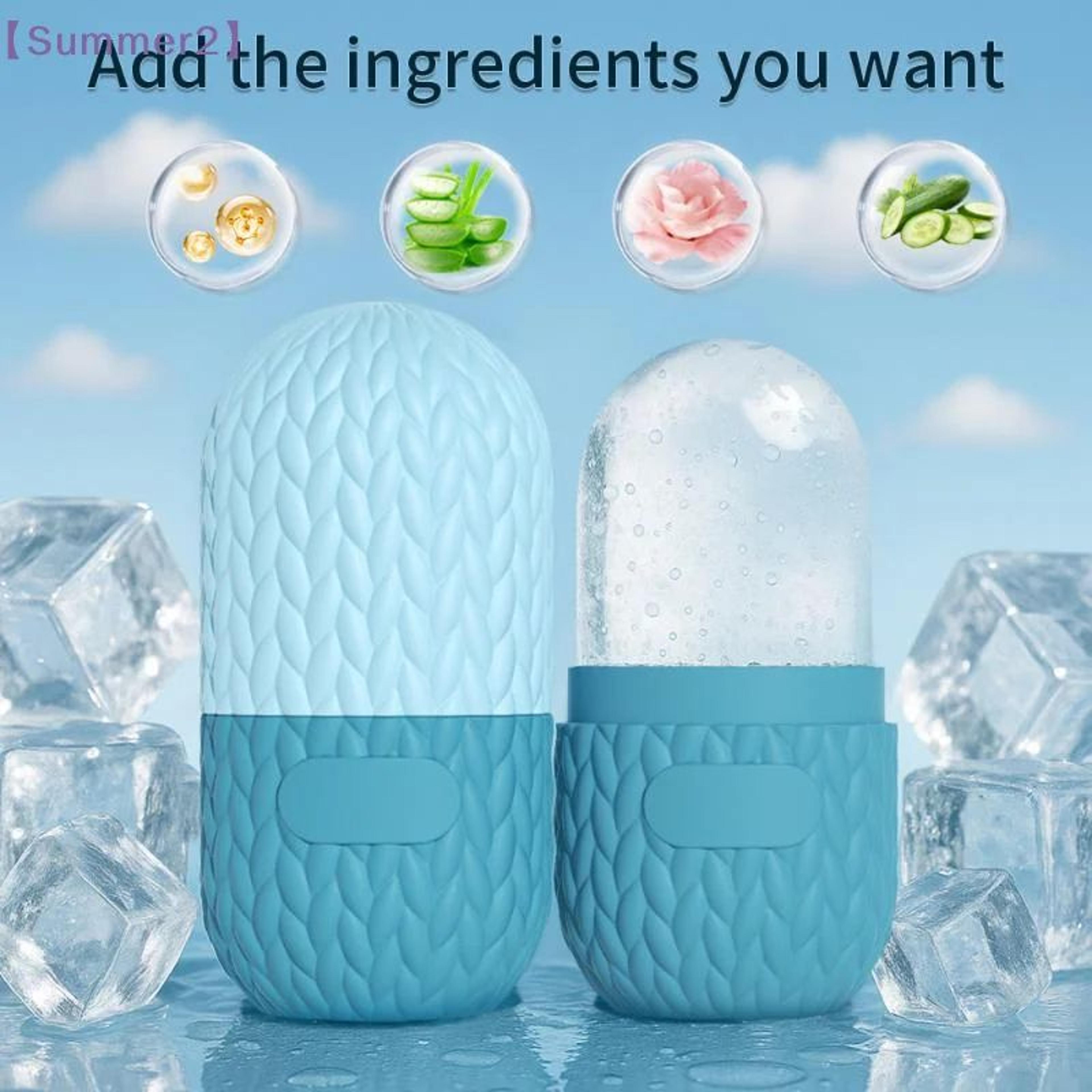 face ice roller silicone mold – reusable cold therapy facial massager for pore care, de-puffing & skin cooling