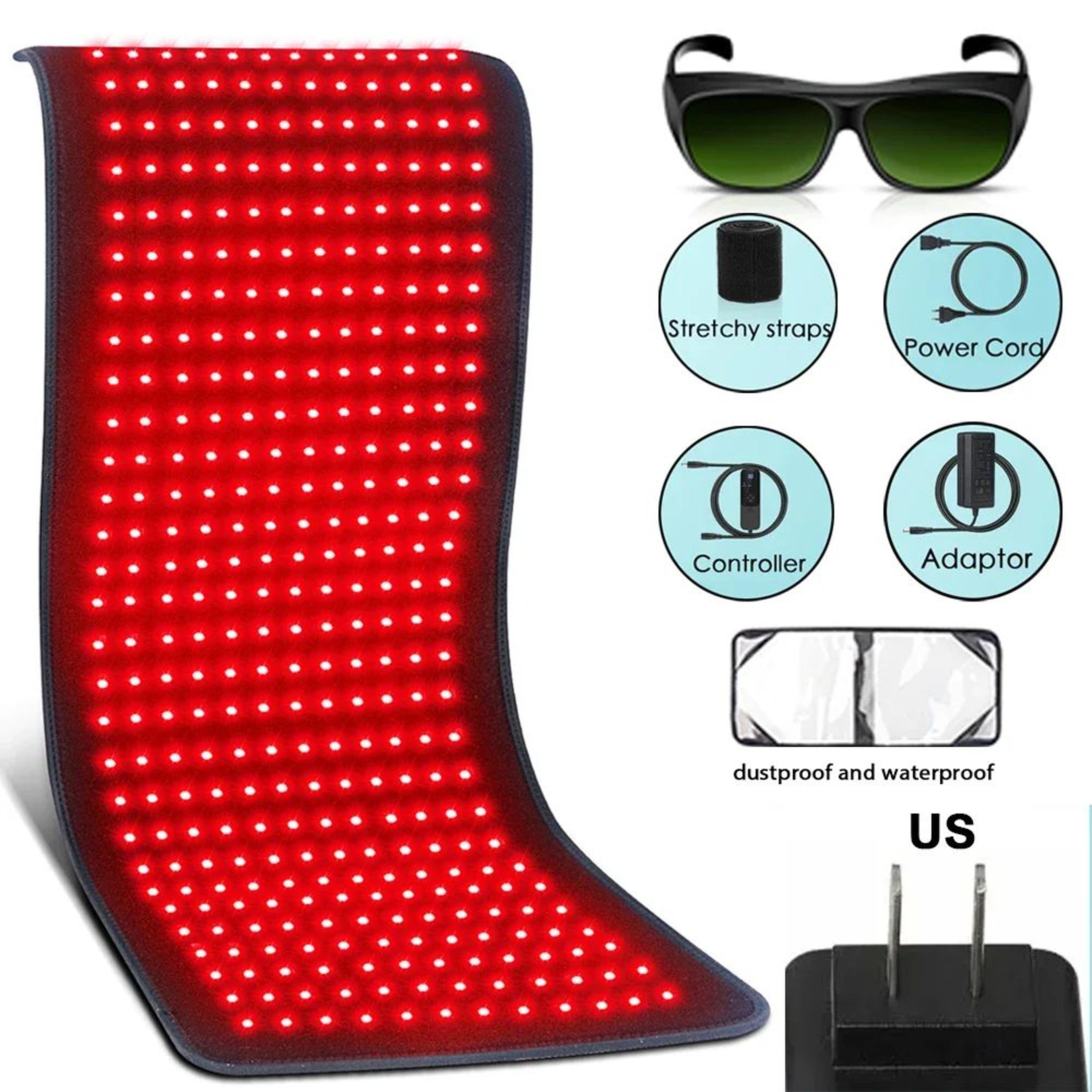 red light therapy heating pad – 360 led infrared light therapy mat for back, waist, shoulders & muscle pain relief