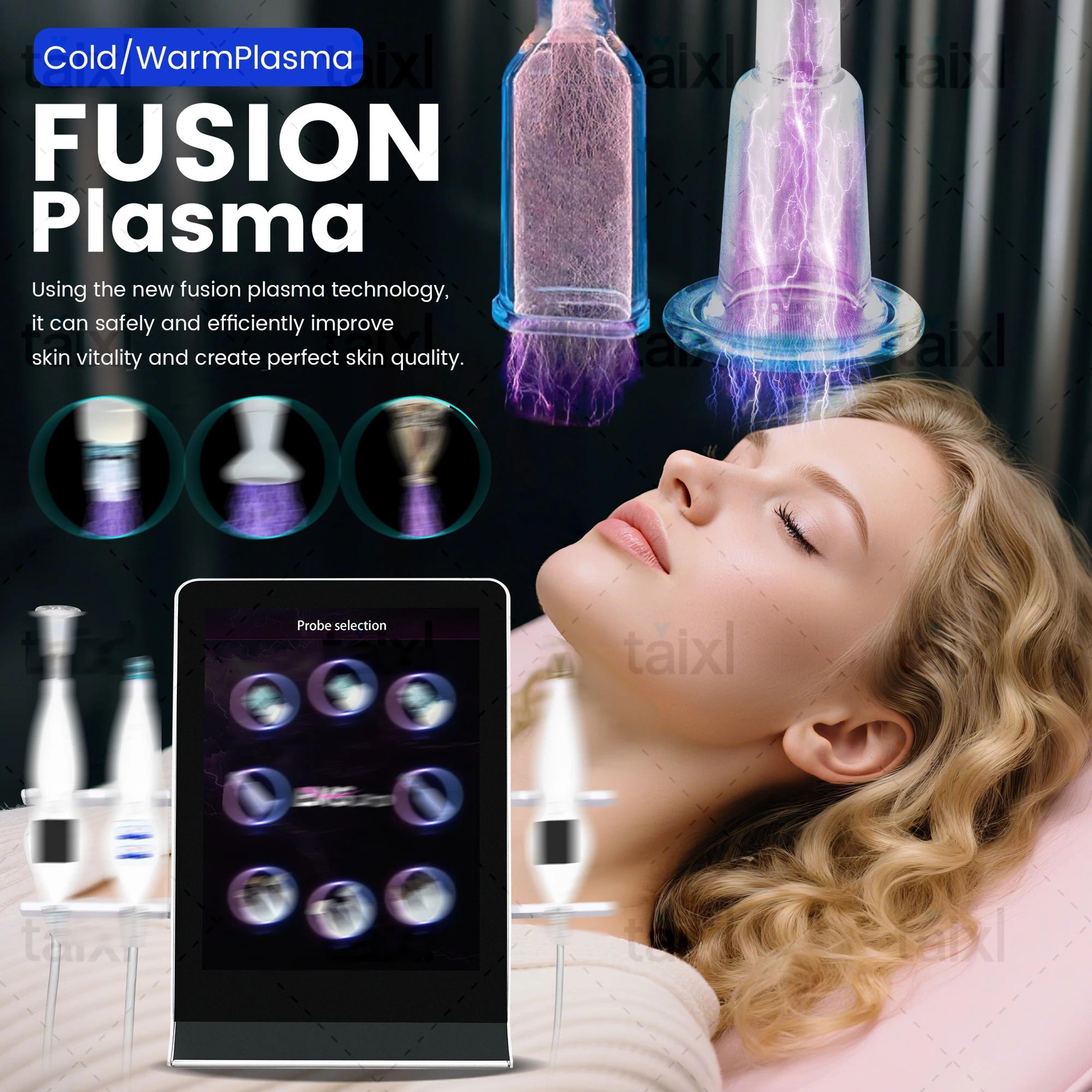 8-in-1 cold hot plasma facial machine –hydra oxygen skin rejuvenation rf lifting beauty equipment for professional salon