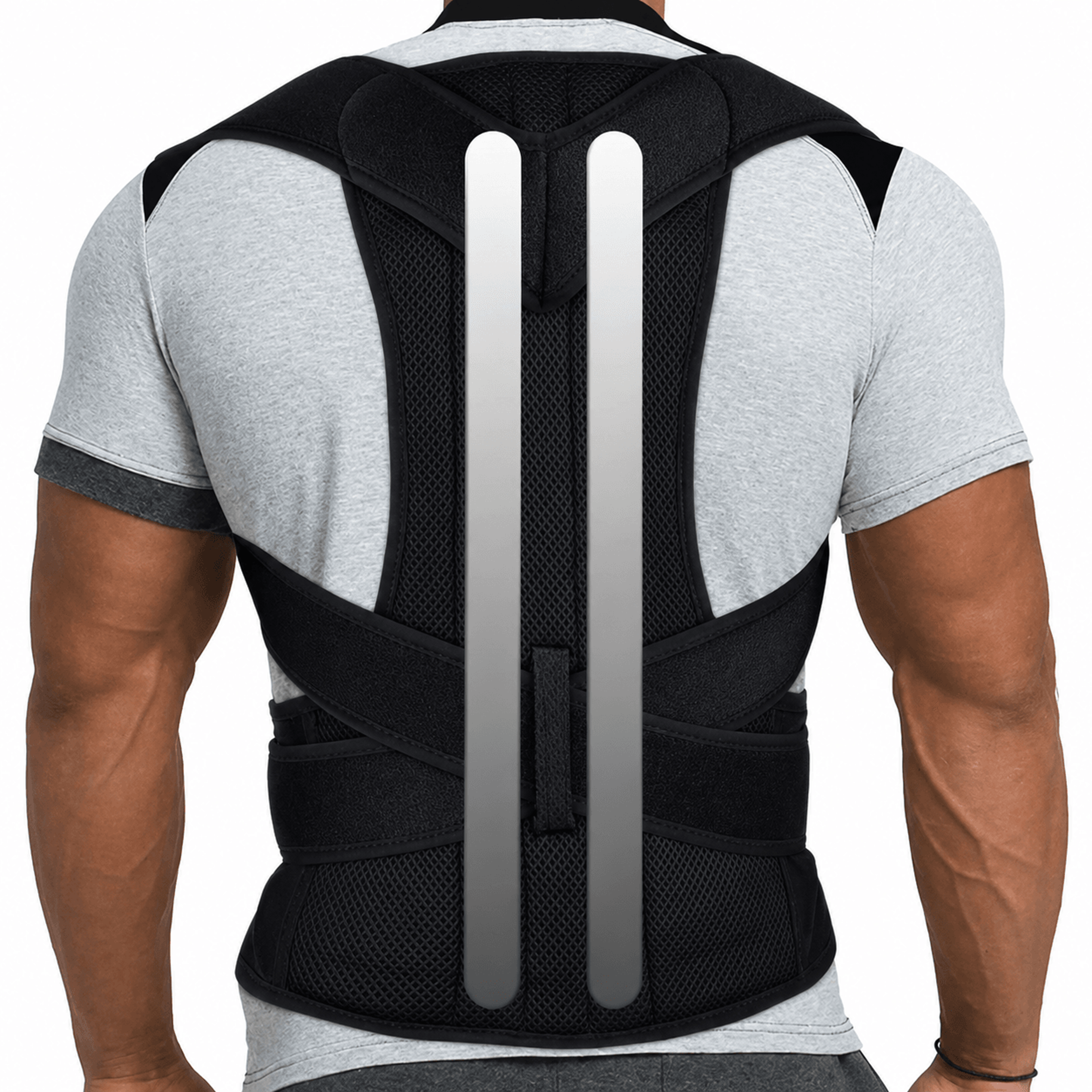 adjustable scoliosis posture corrector – back brace with lumbar support for spine alignment & shoulder support
