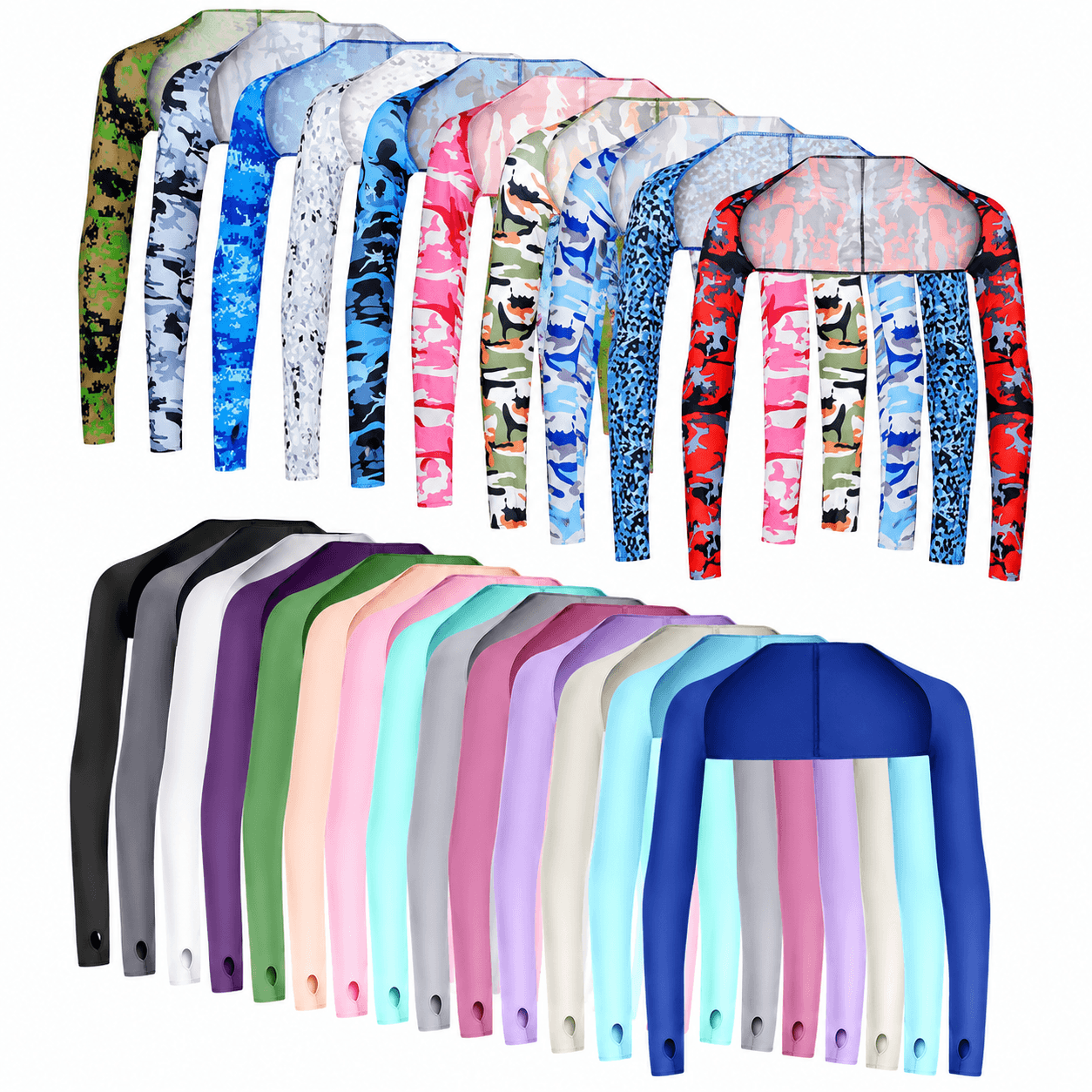 ultra-thin ice silk cooling arm sleeves – uv protection breathable shawl gloves for golf, running, driving & sports