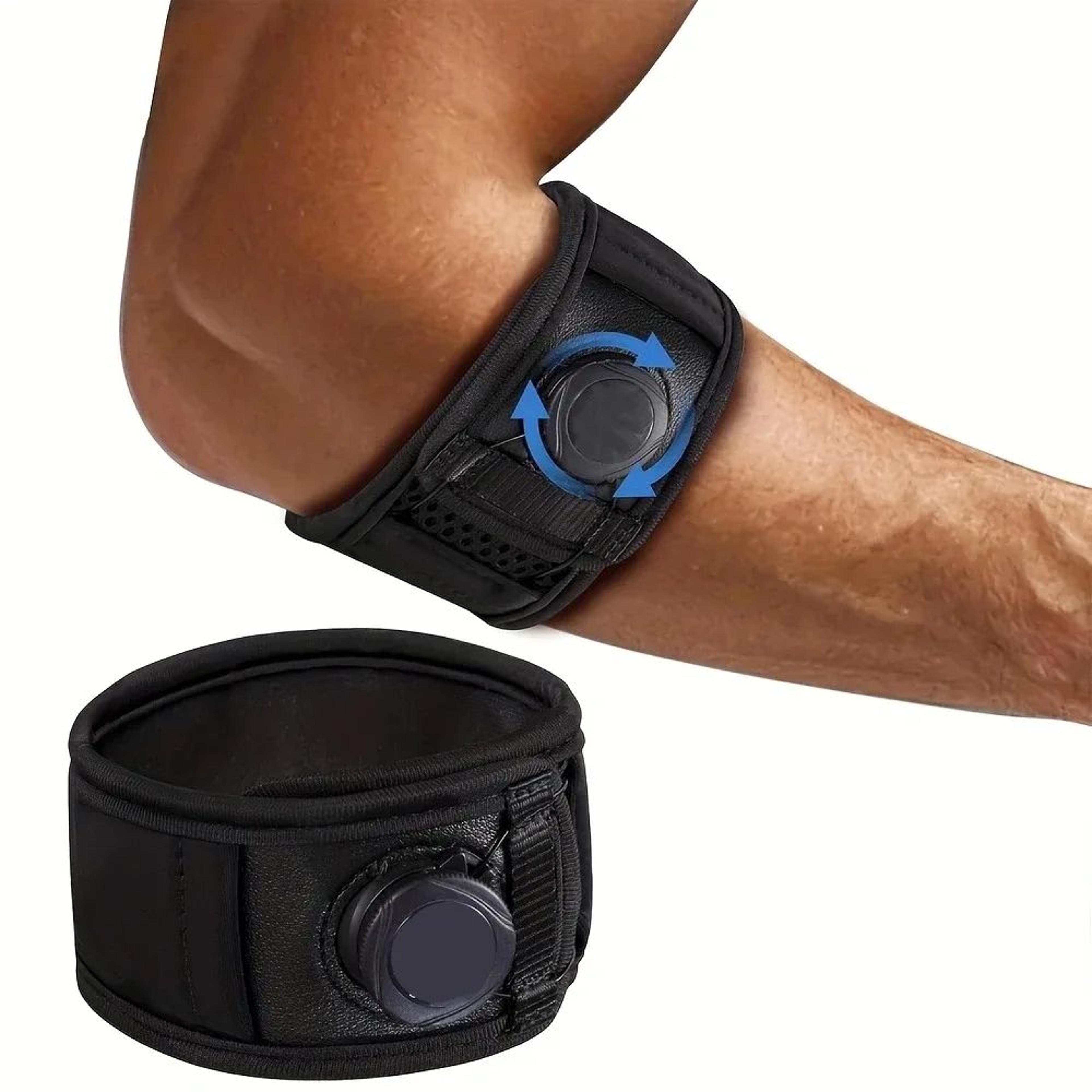 adjustable tennis elbow brace strap – forearm compression support band for tendonitis, golfers elbow & pain relief