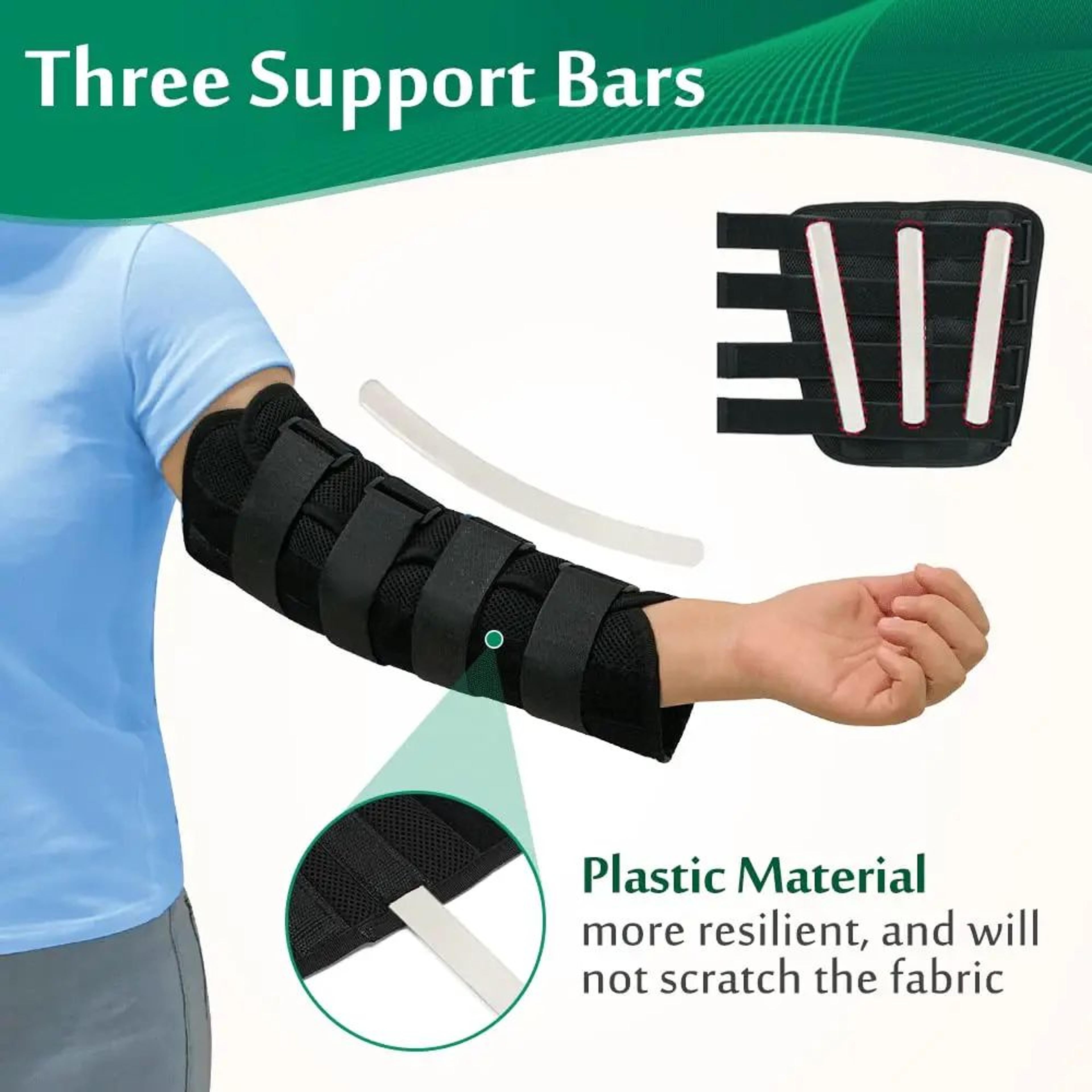 adjustable nighttime elbow brace splint – elbow immobilizer support for cubital tunnel syndrome & ulnar nerve relief