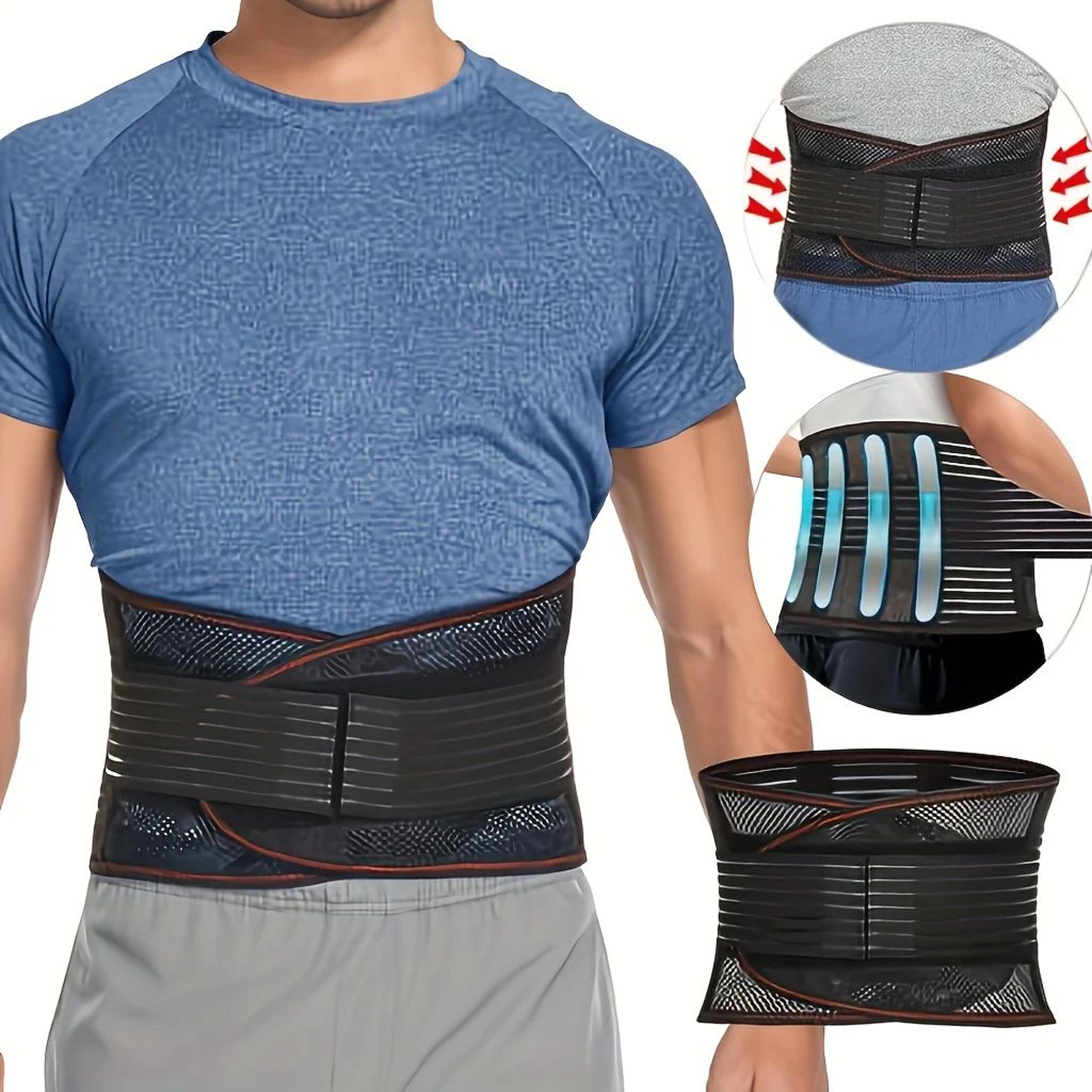lower back brace for pain relief – adjustable lumbar support belt for lifting, work, waist stability & back support