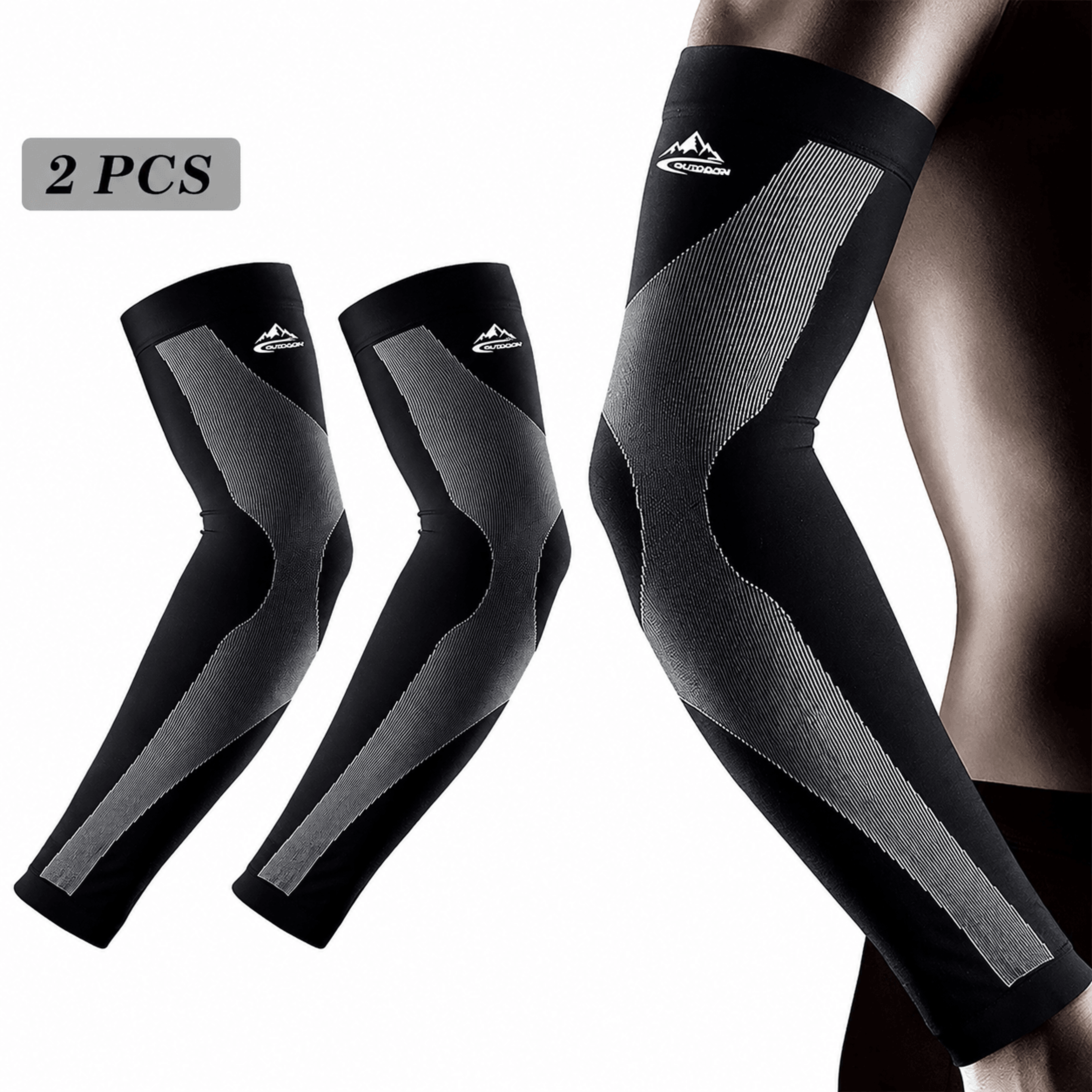 1 pair uv protection cooling arm compression sleeves upf 50+ – sun protection arm covers for sports & outdoor activities